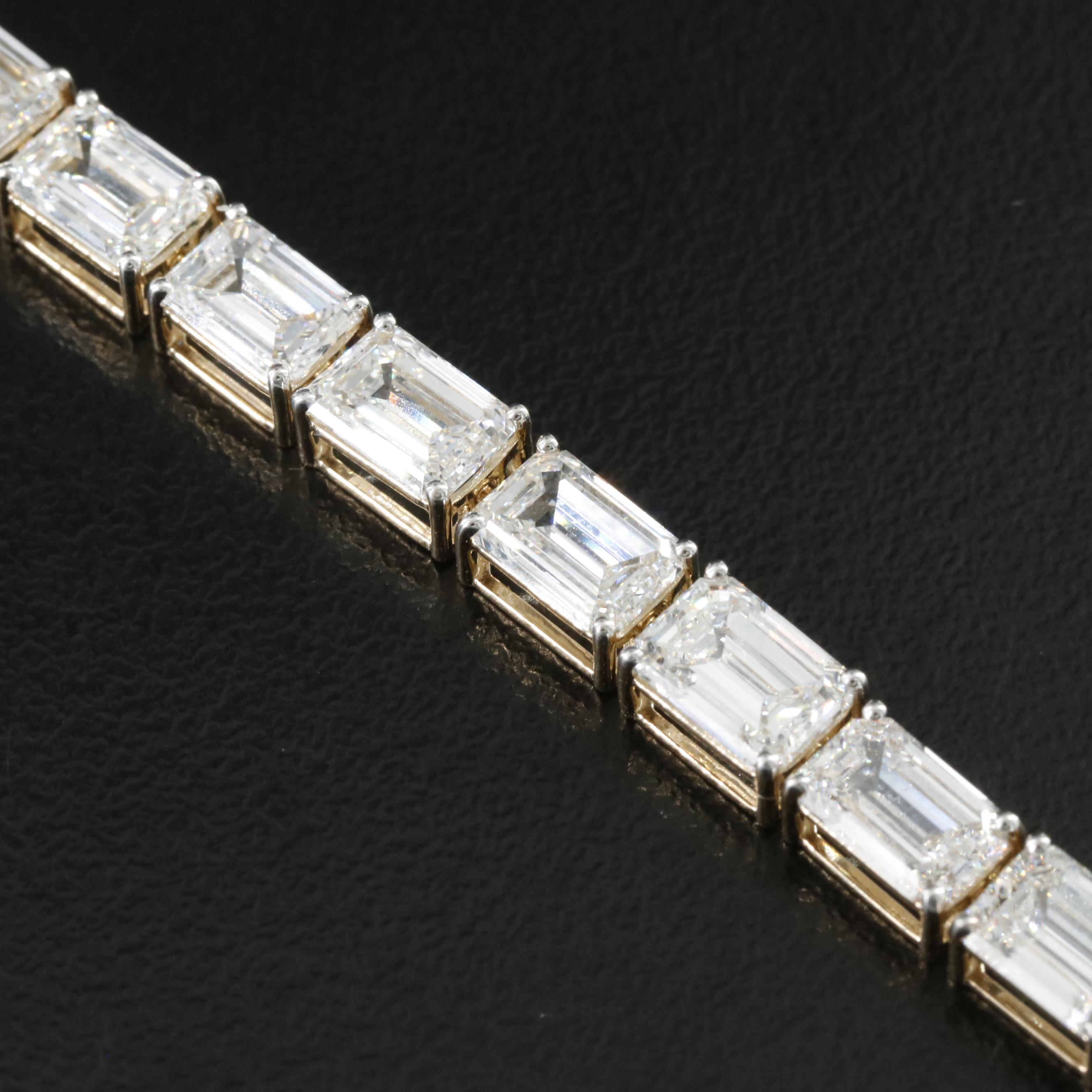 14K 23.97 CTW Lab Grown Diamond Line Bracelet