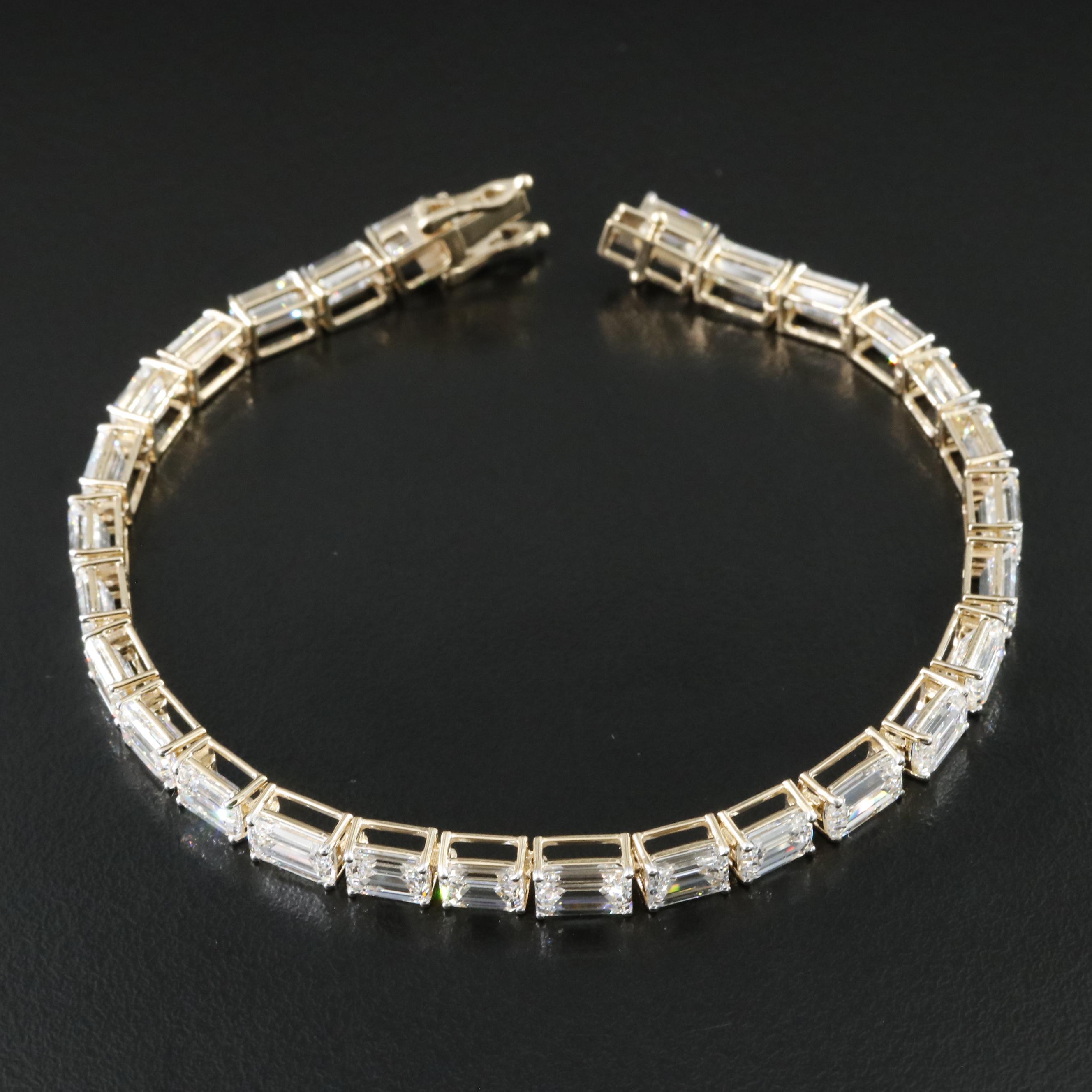 14K 23.97 CTW Lab Grown Diamond Line Bracelet