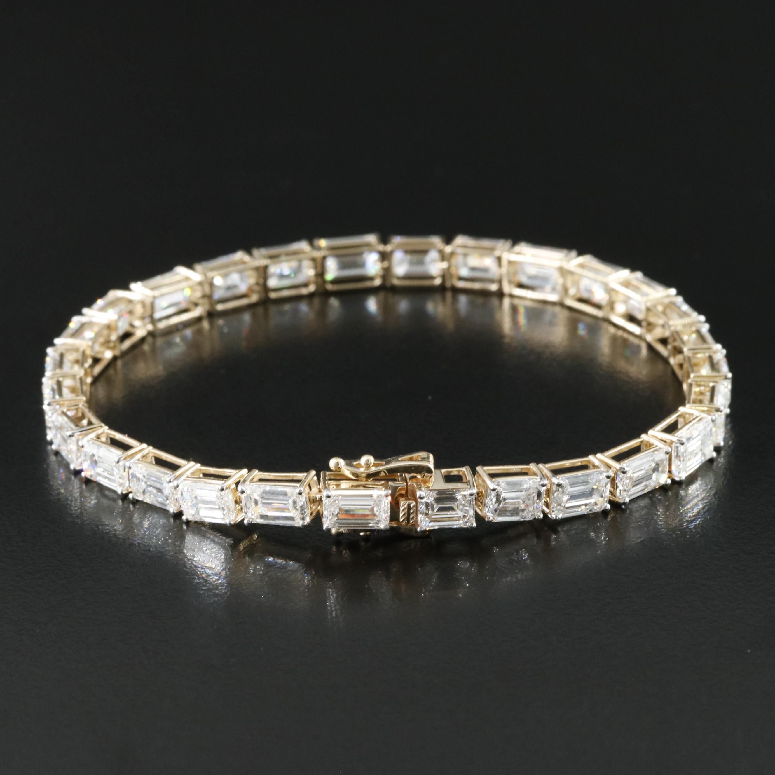 14K 23.97 CTW Lab Grown Diamond Line Bracelet