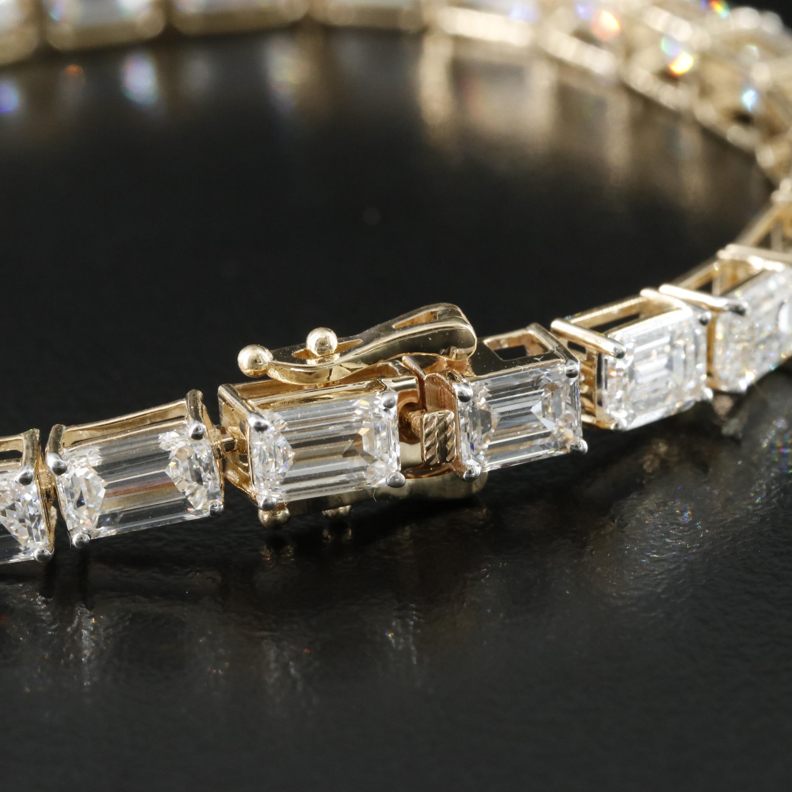 14K 23.97 CTW Lab Grown Diamond Line Bracelet
