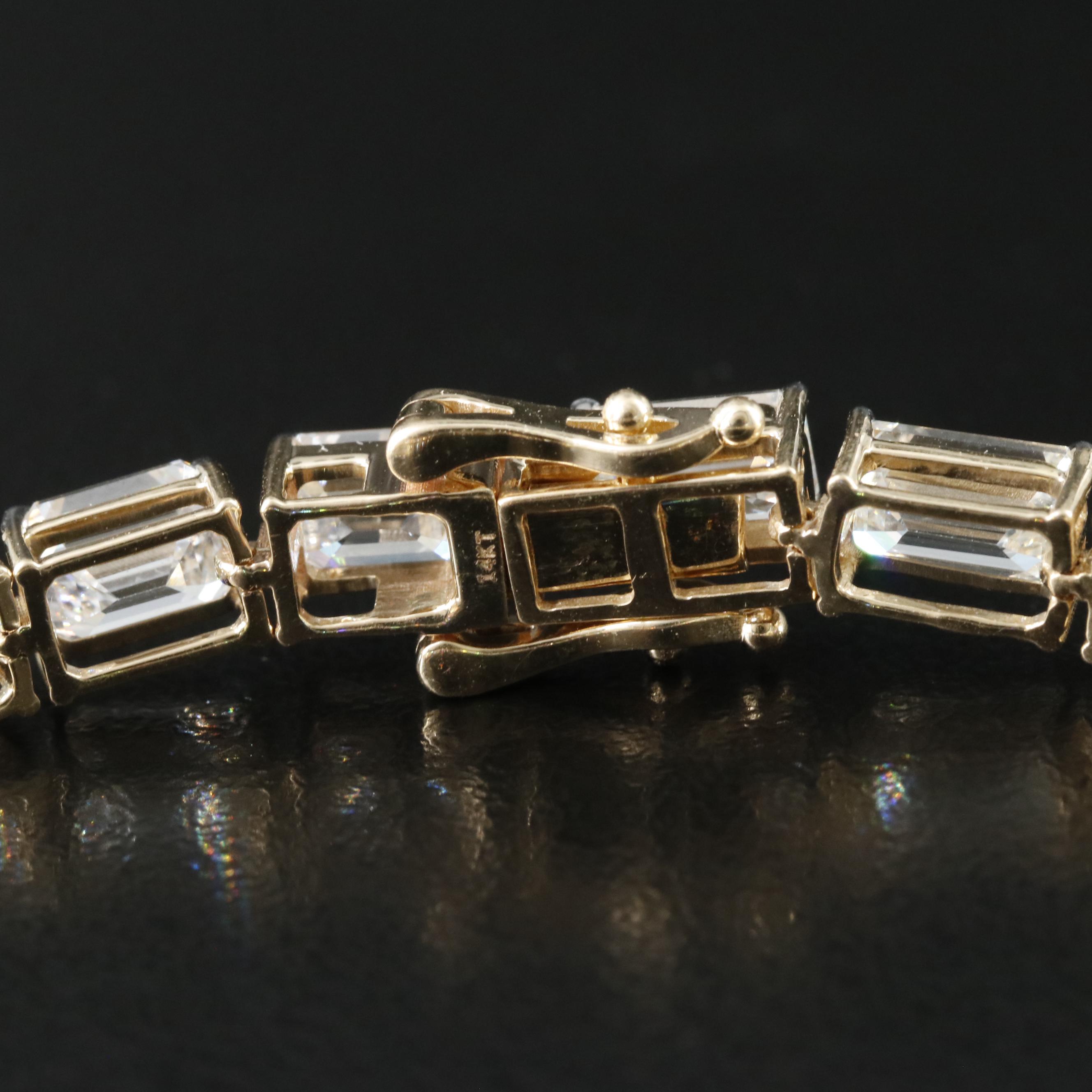 14K 23.97 CTW Lab Grown Diamond Line Bracelet