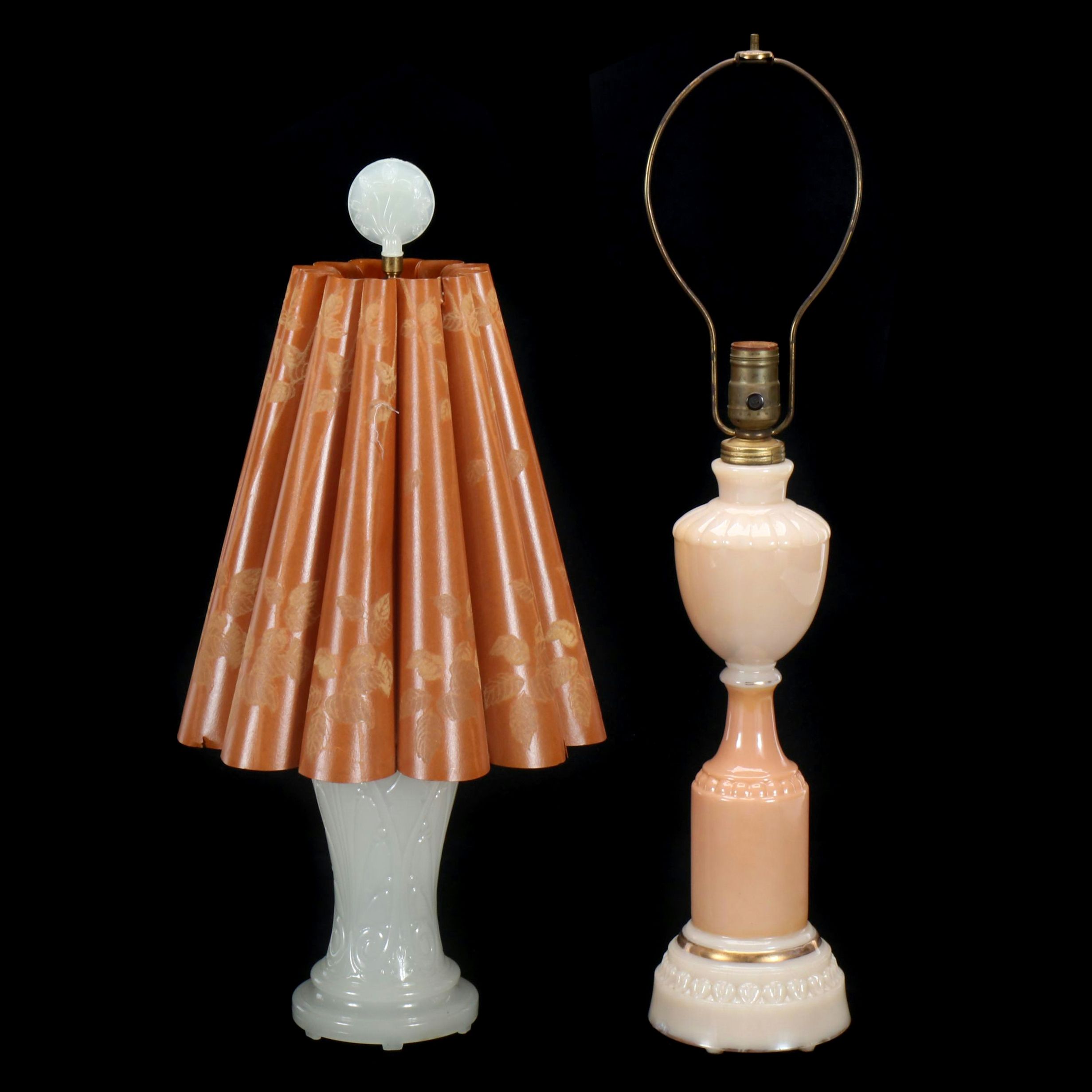 Vintage Alacite Glass Table Lamps