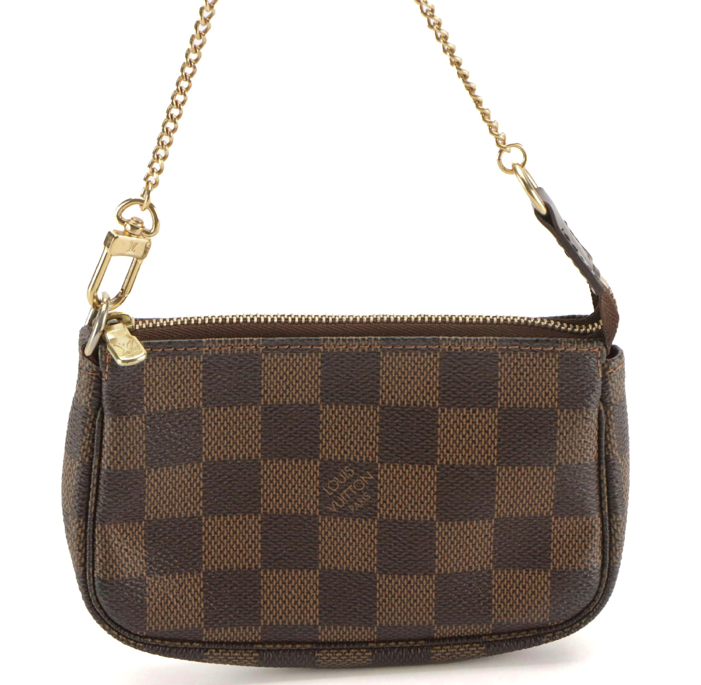 Louis Vuitton Mini Pochette Accessoires in Damier Ebene Canvas
