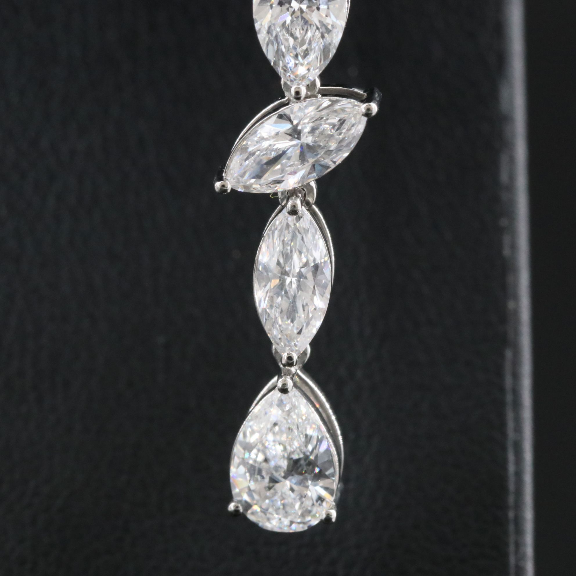 Platinum 6.46 CTW Lab Grown Diamond Earrings