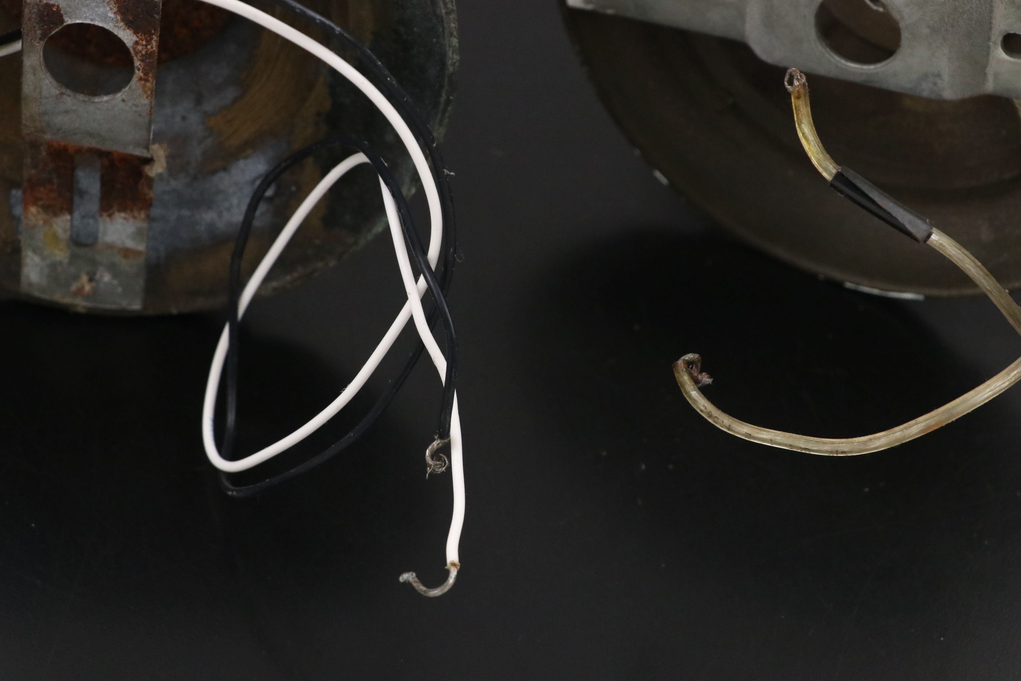 Three Victorian Brass Wall Sconces with Milk Glass Globe Shades