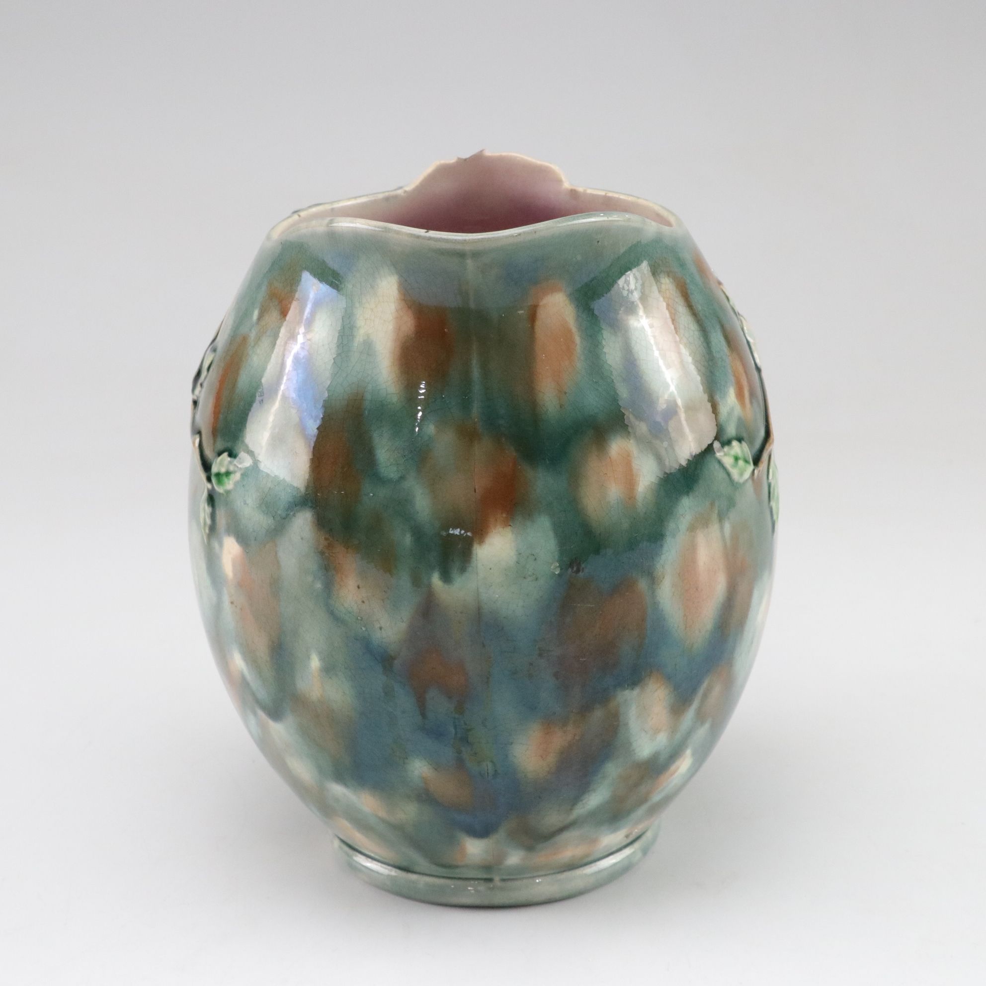 Etruscan Majolica "Hawthorne" Earthenware Pitcher