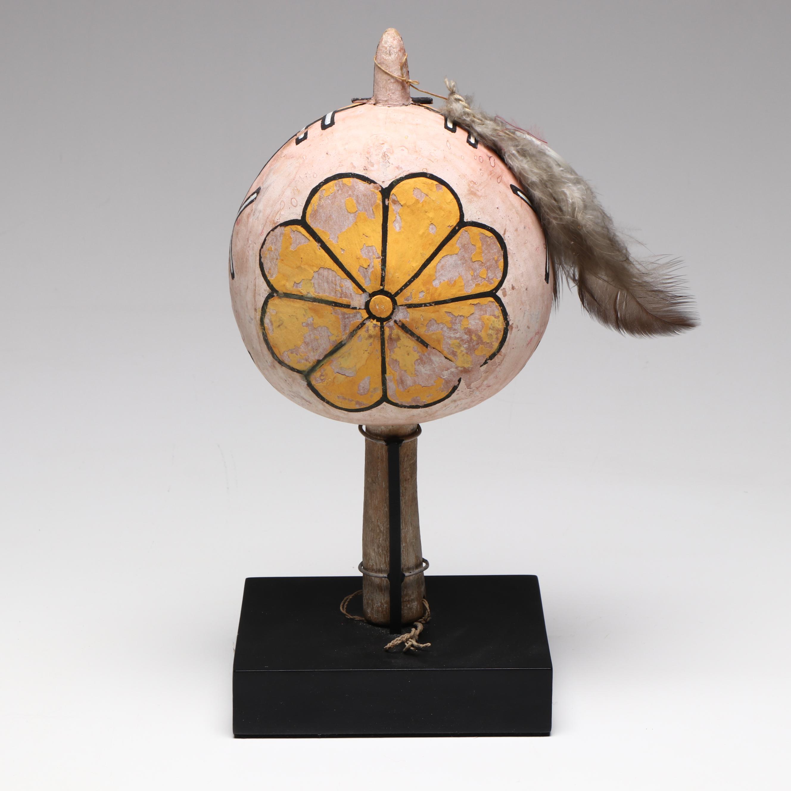 Two Indigenous Southwest Hopi/Pueblo Gourd Rattles