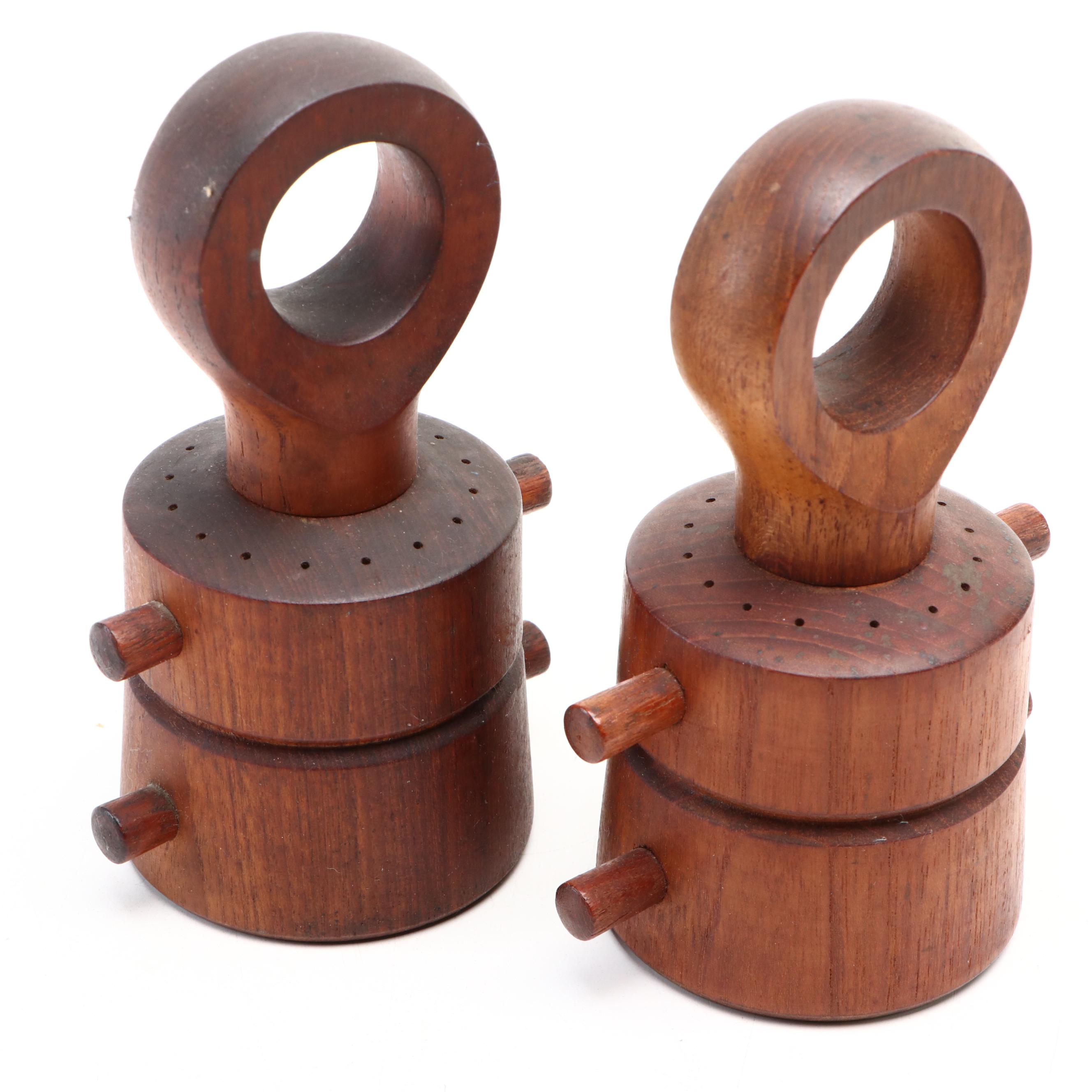 Jens Quistgaard Style Danish Modern Teak "Anchor" Salt and Pepper Set