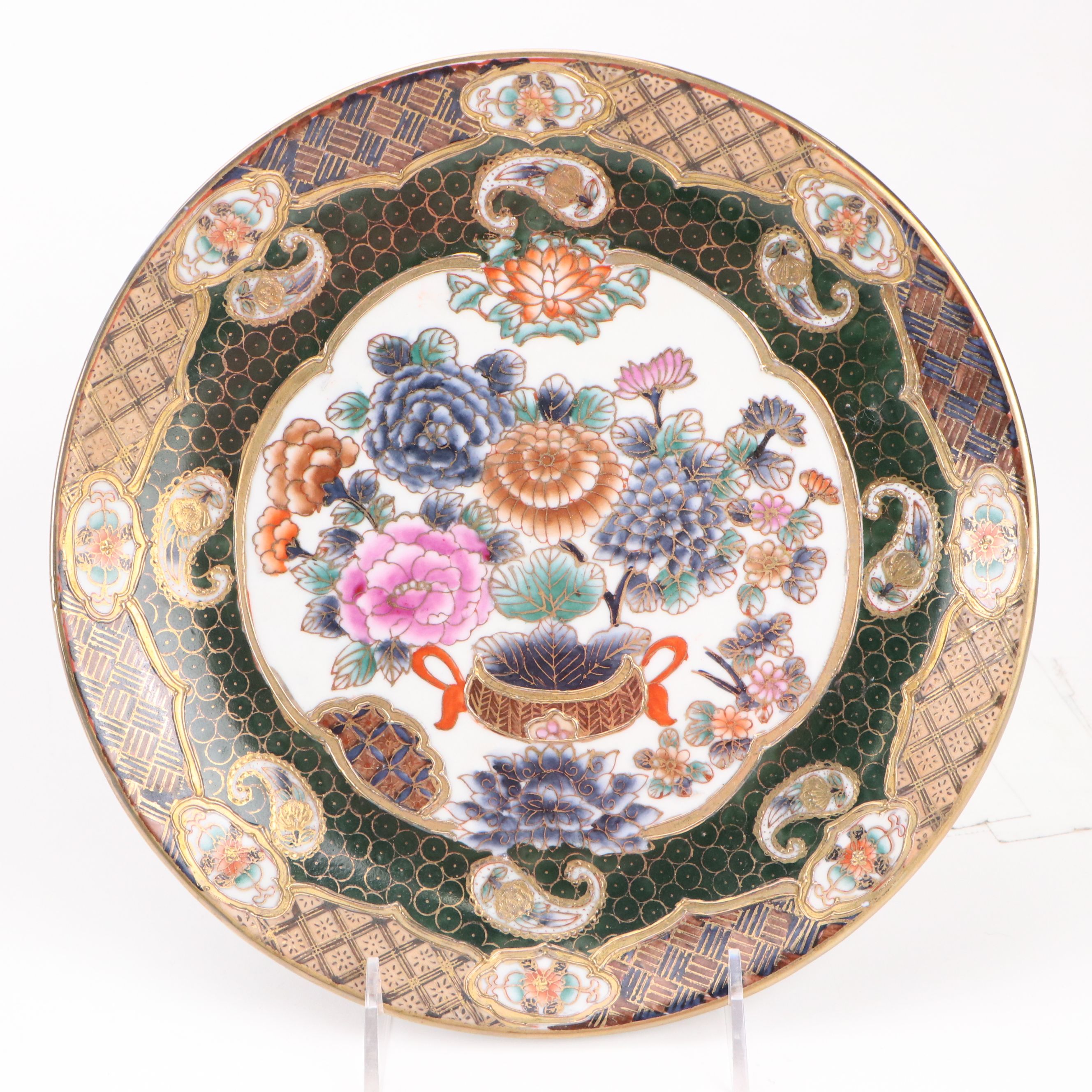 Japanese Imari Plate with Other Porcelain Décor