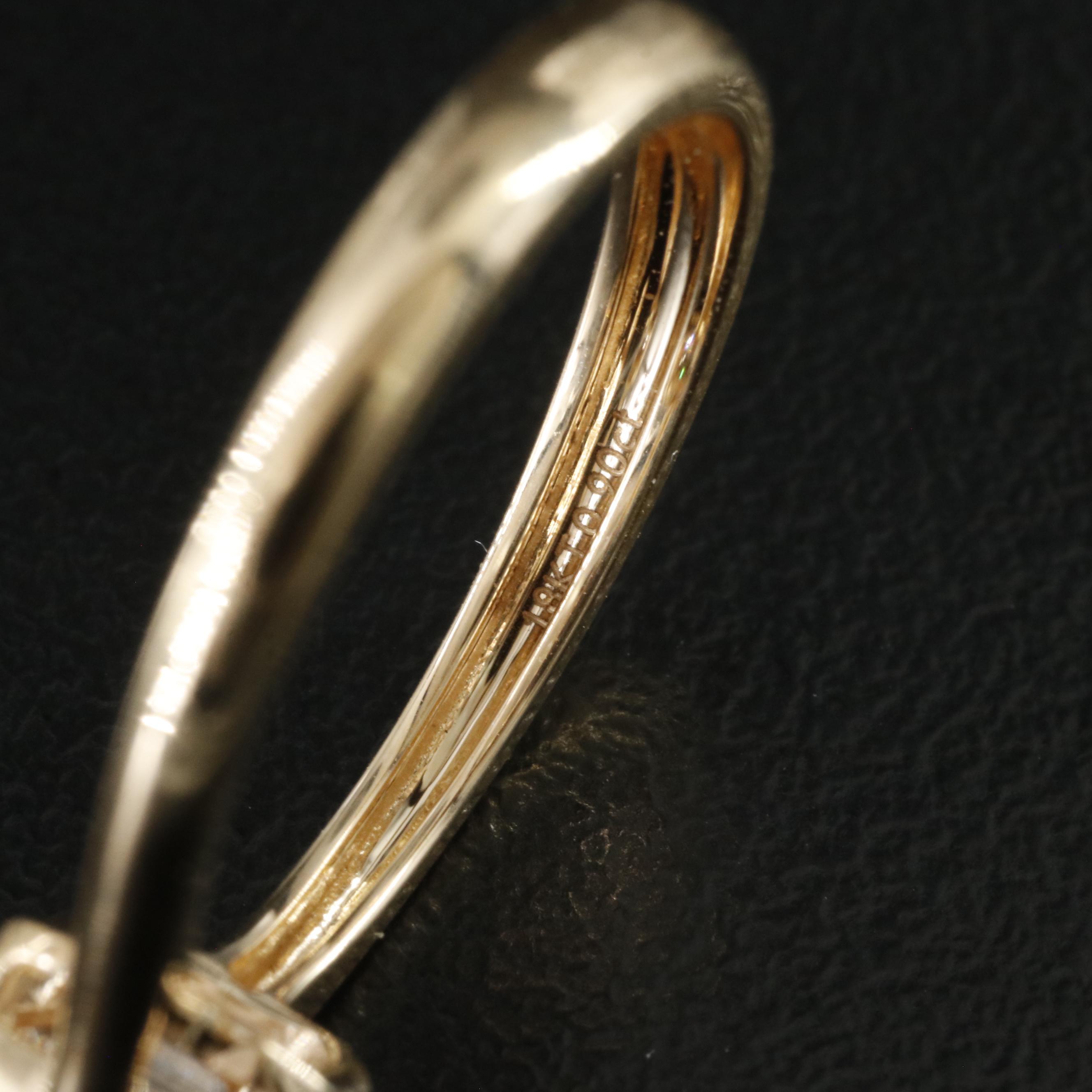 18K 0.90 CT Diamond Solitaire Ring with GIA Report