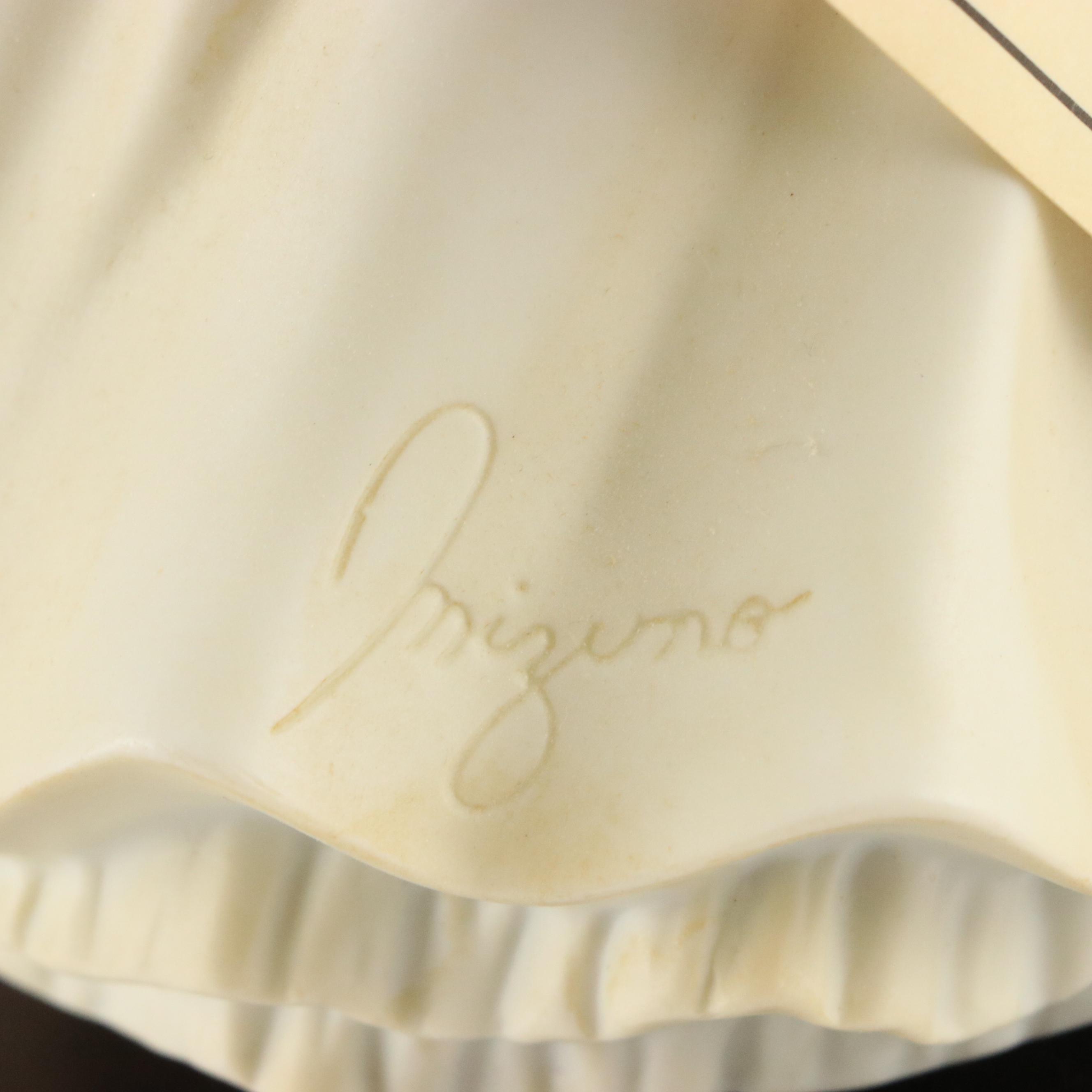 Homco Porcelain Victorian Lady Figurines with Hand-Painted Clock and Other Décor