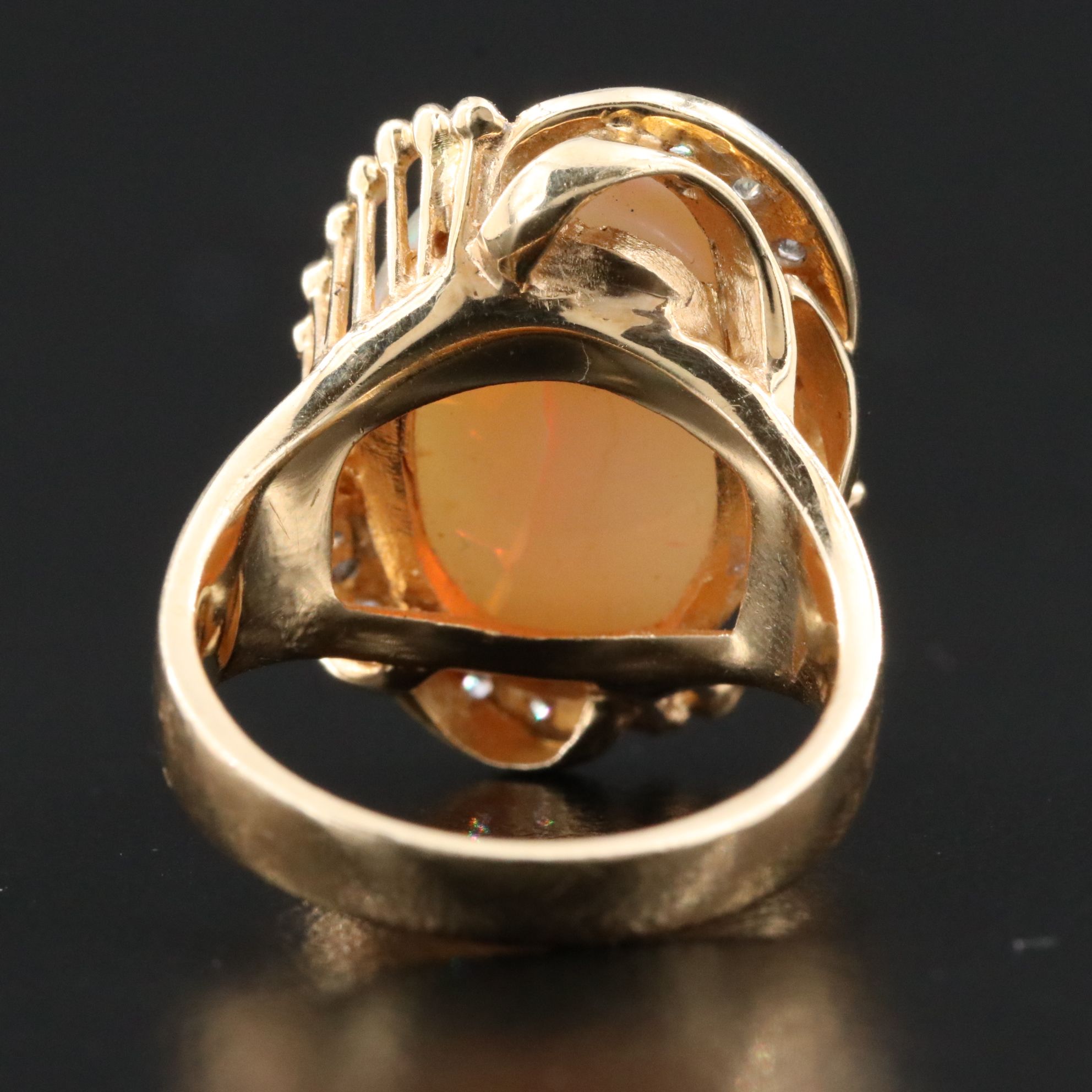 14K Opal and Diamond Ring