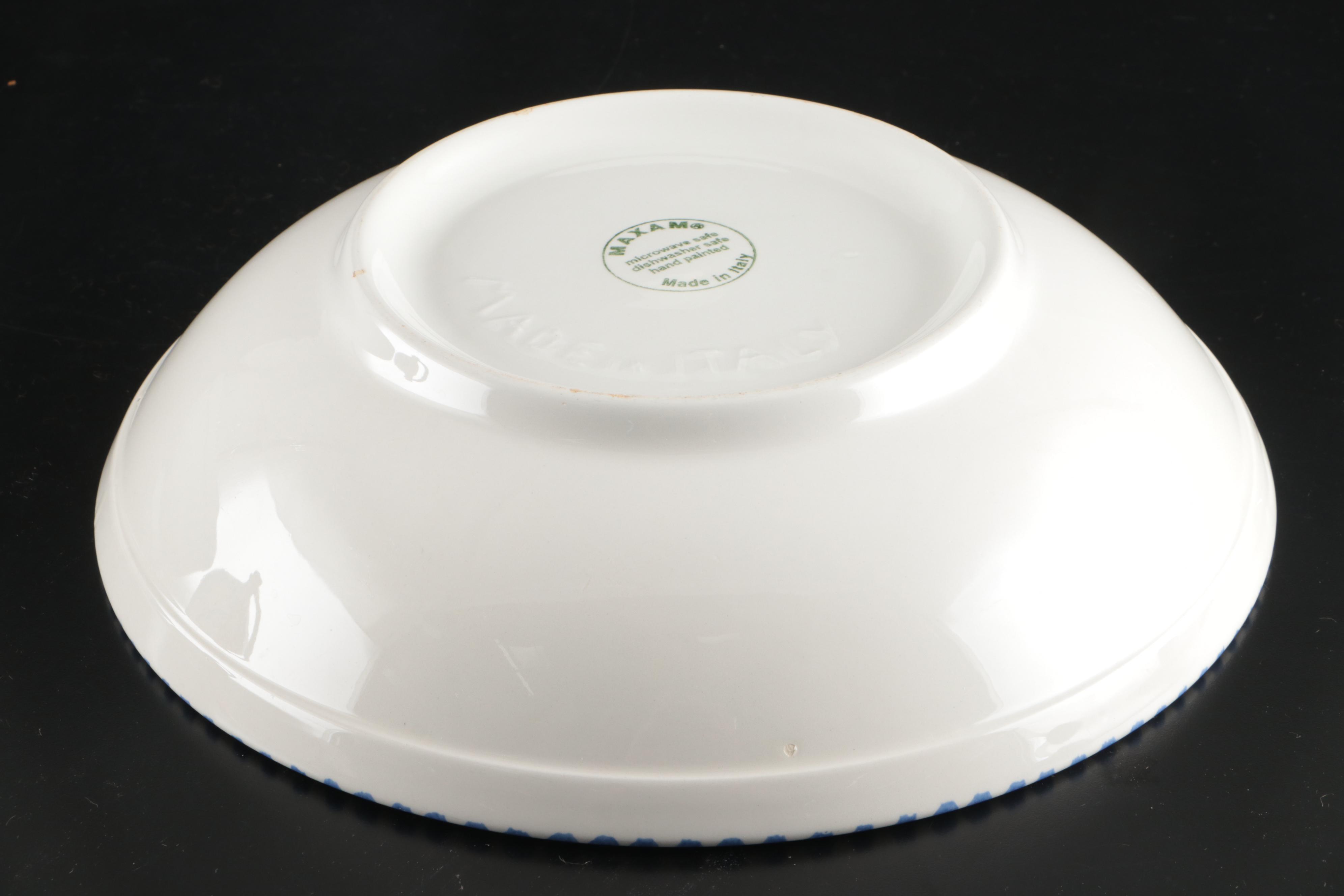 Maxam "Mediterranean" Ceramic Bowls with Floral Jug