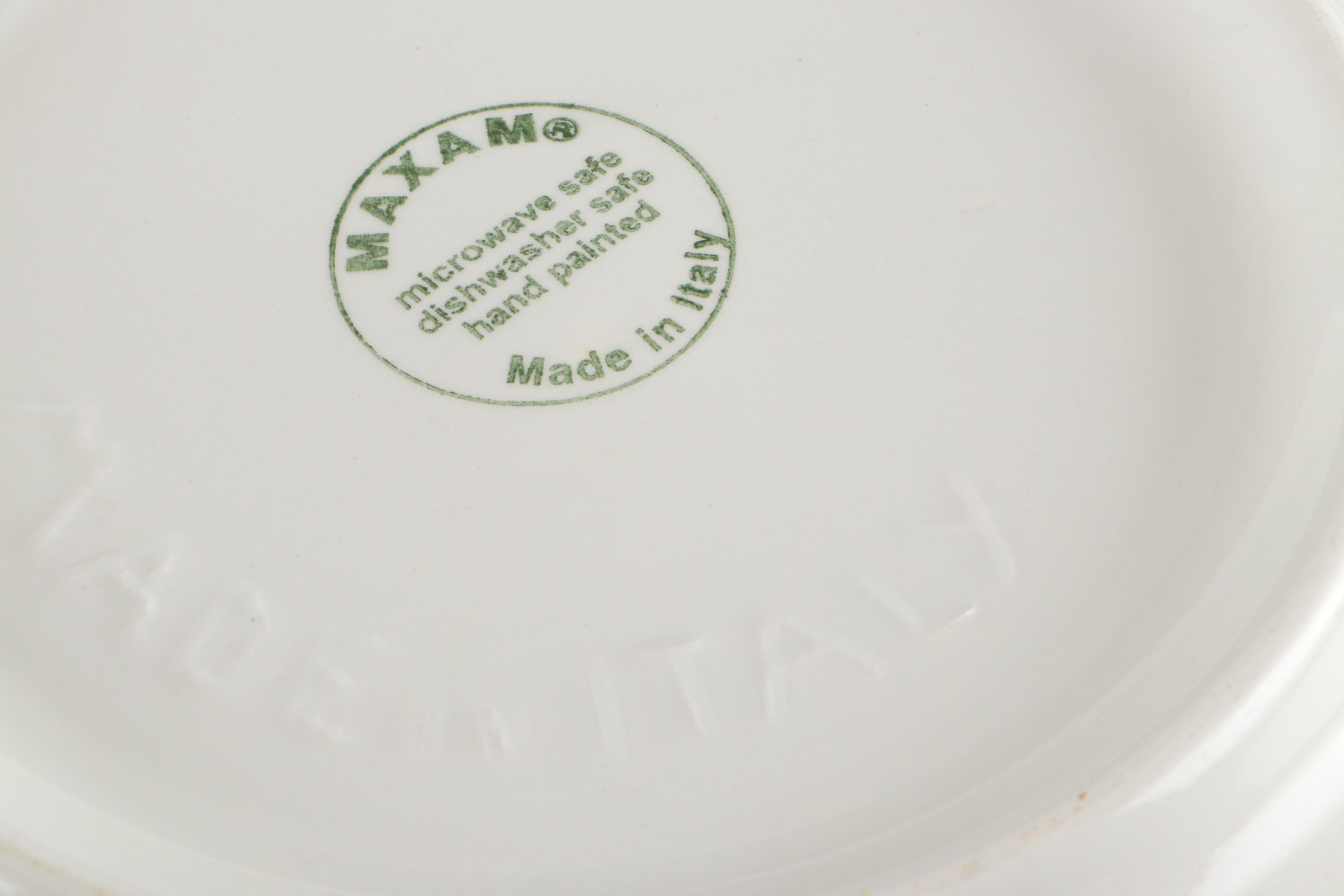 Maxam "Mediterranean" Ceramic Bowls with Floral Jug