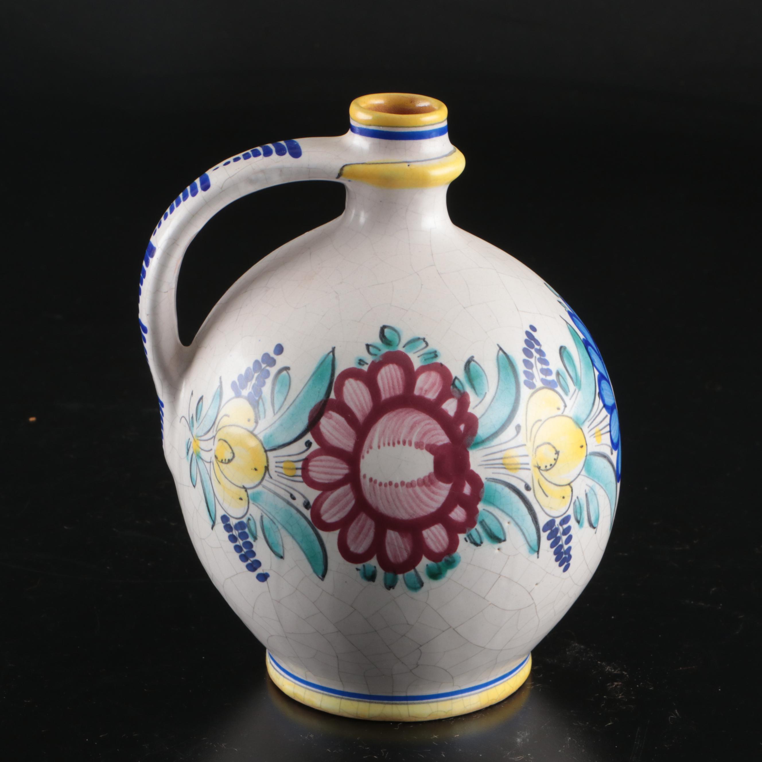 Maxam "Mediterranean" Ceramic Bowls with Floral Jug