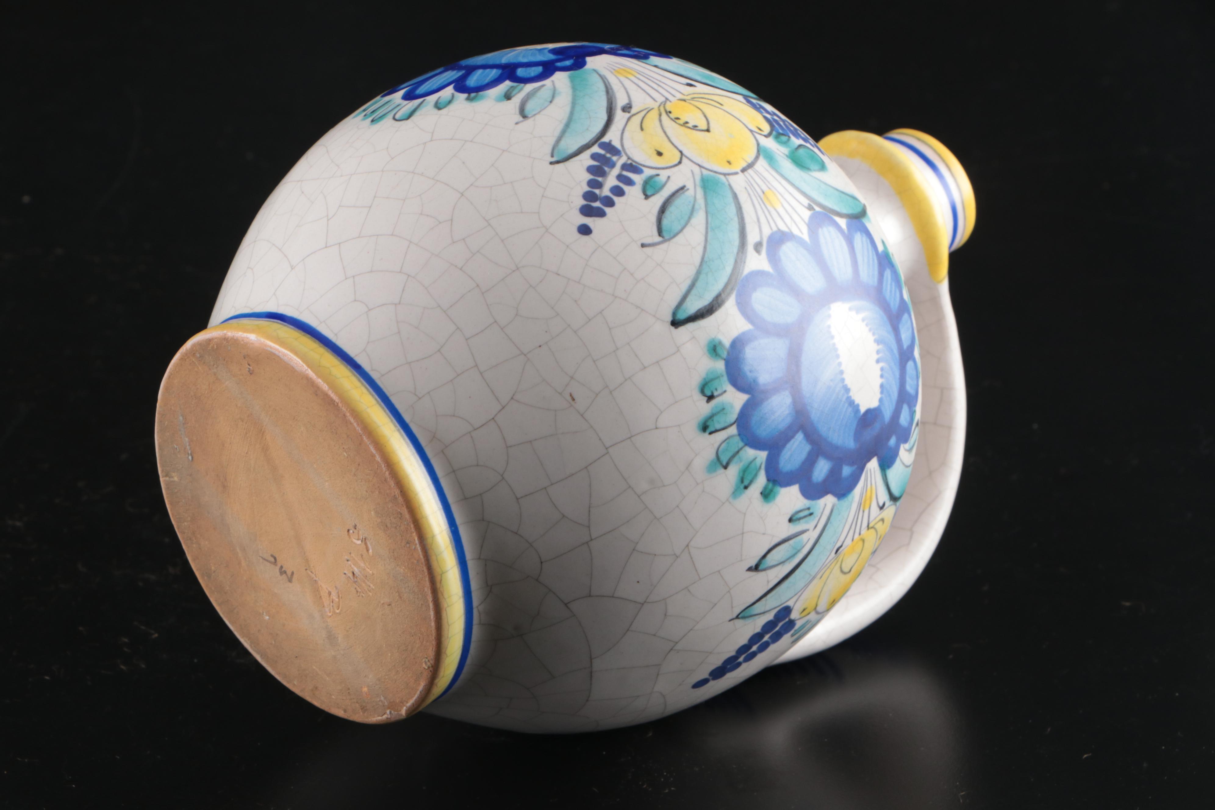 Maxam "Mediterranean" Ceramic Bowls with Floral Jug