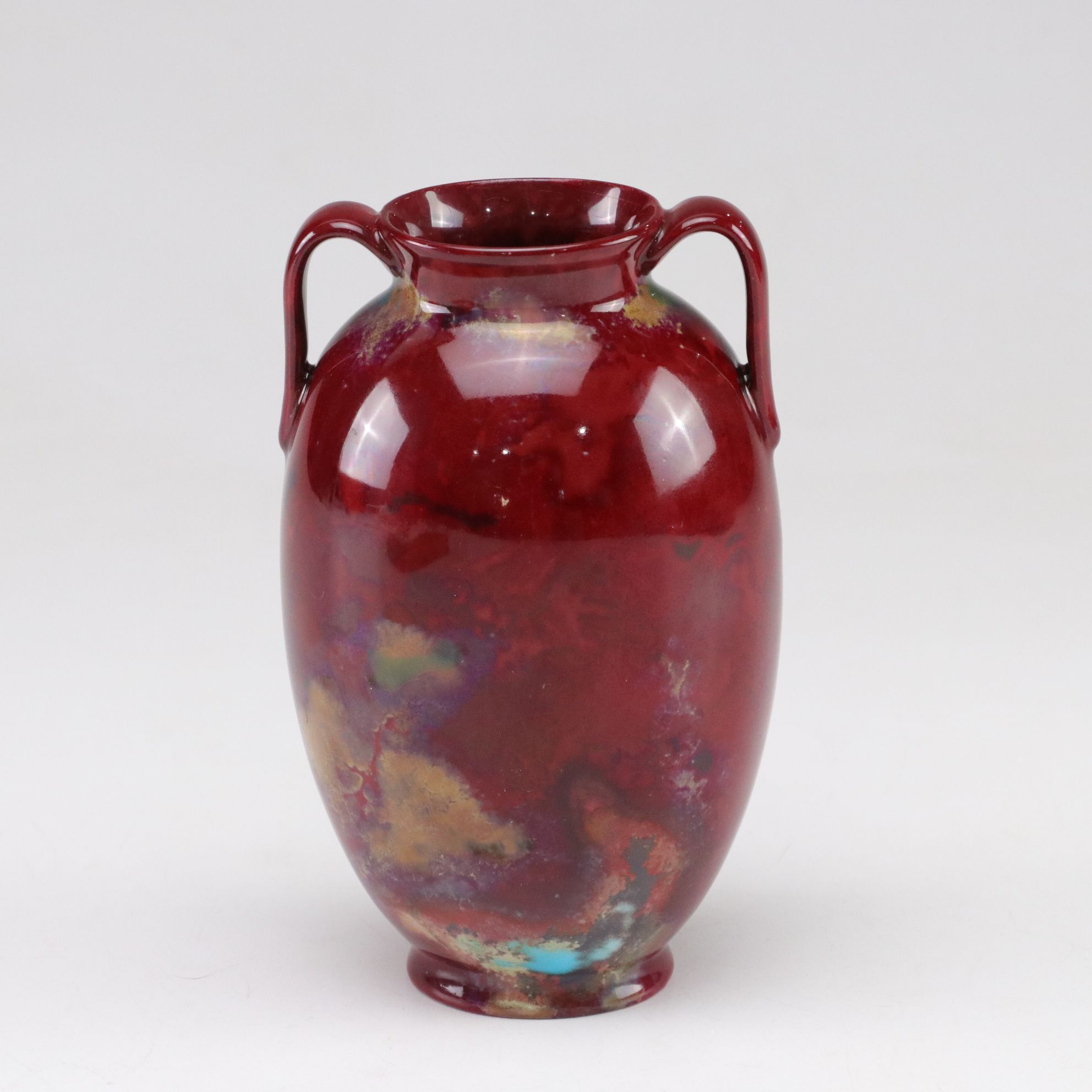 Wedgwood Terracotta Black Jasperware, Royal Doulton Flambé Swung Vase & More