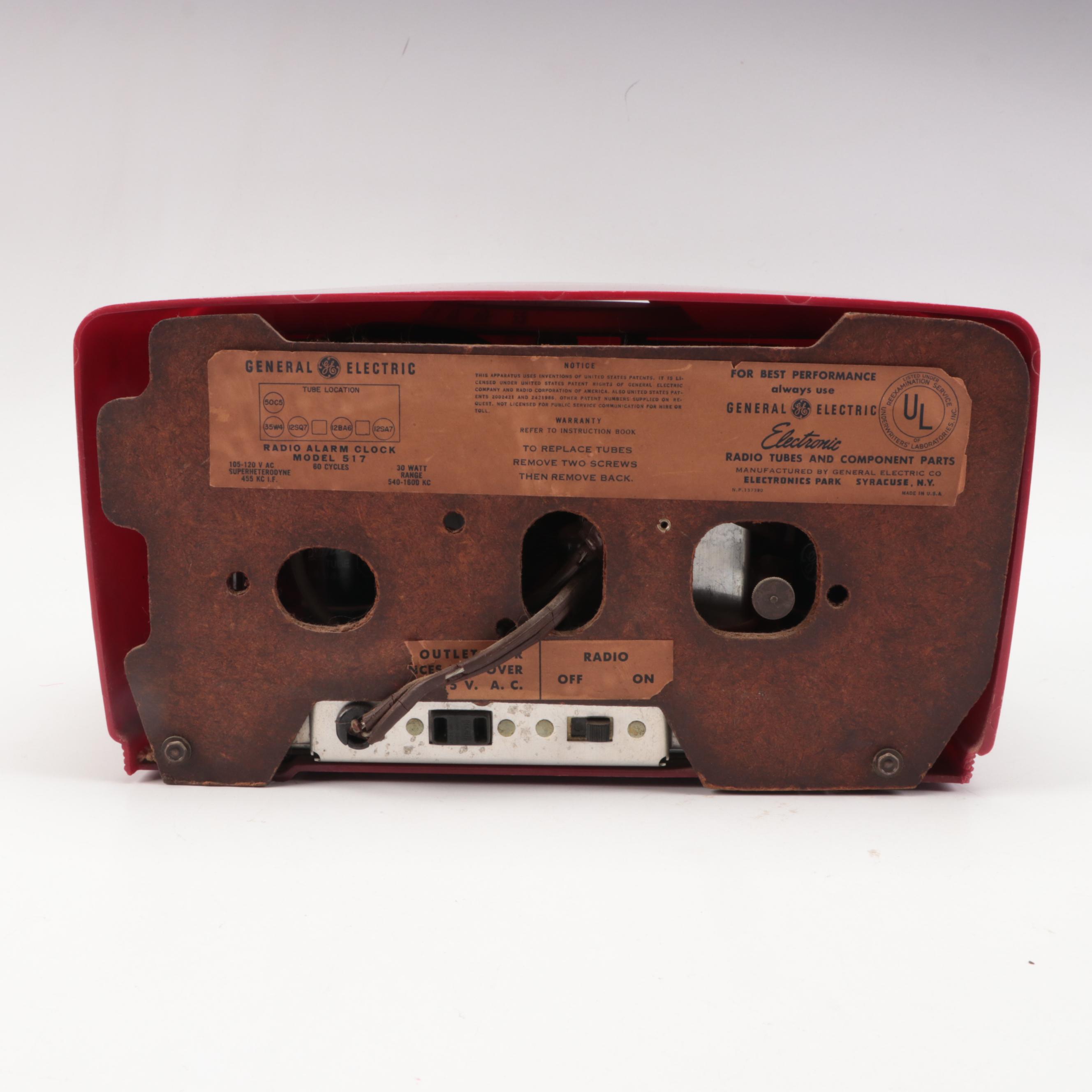 RCA Victor 65X1 Tube Radio with General Electric Model 517 Tube Radio