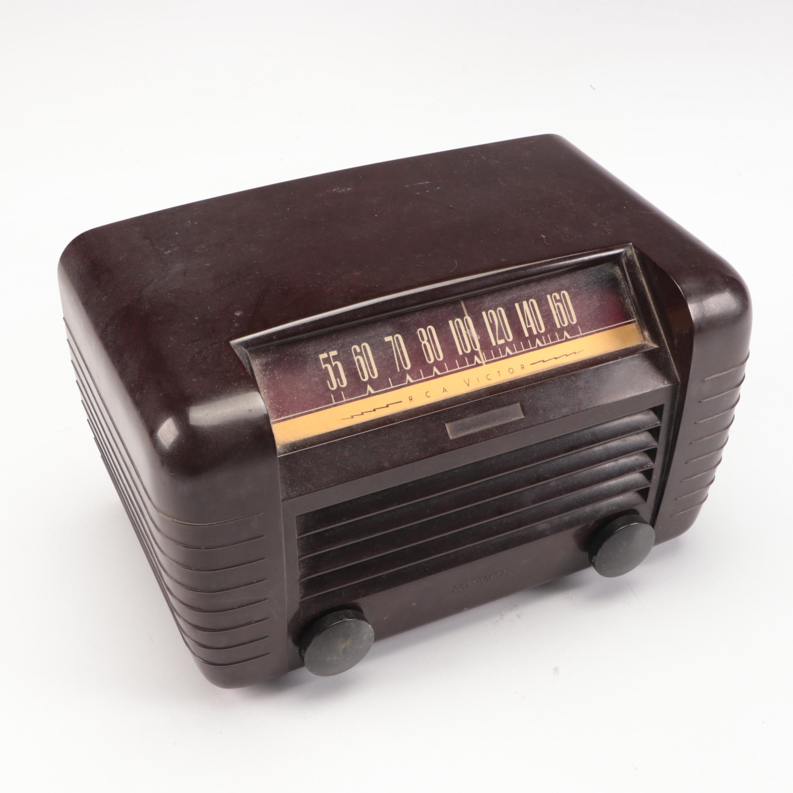 RCA Victor 65X1 Tube Radio with General Electric Model 517 Tube Radio