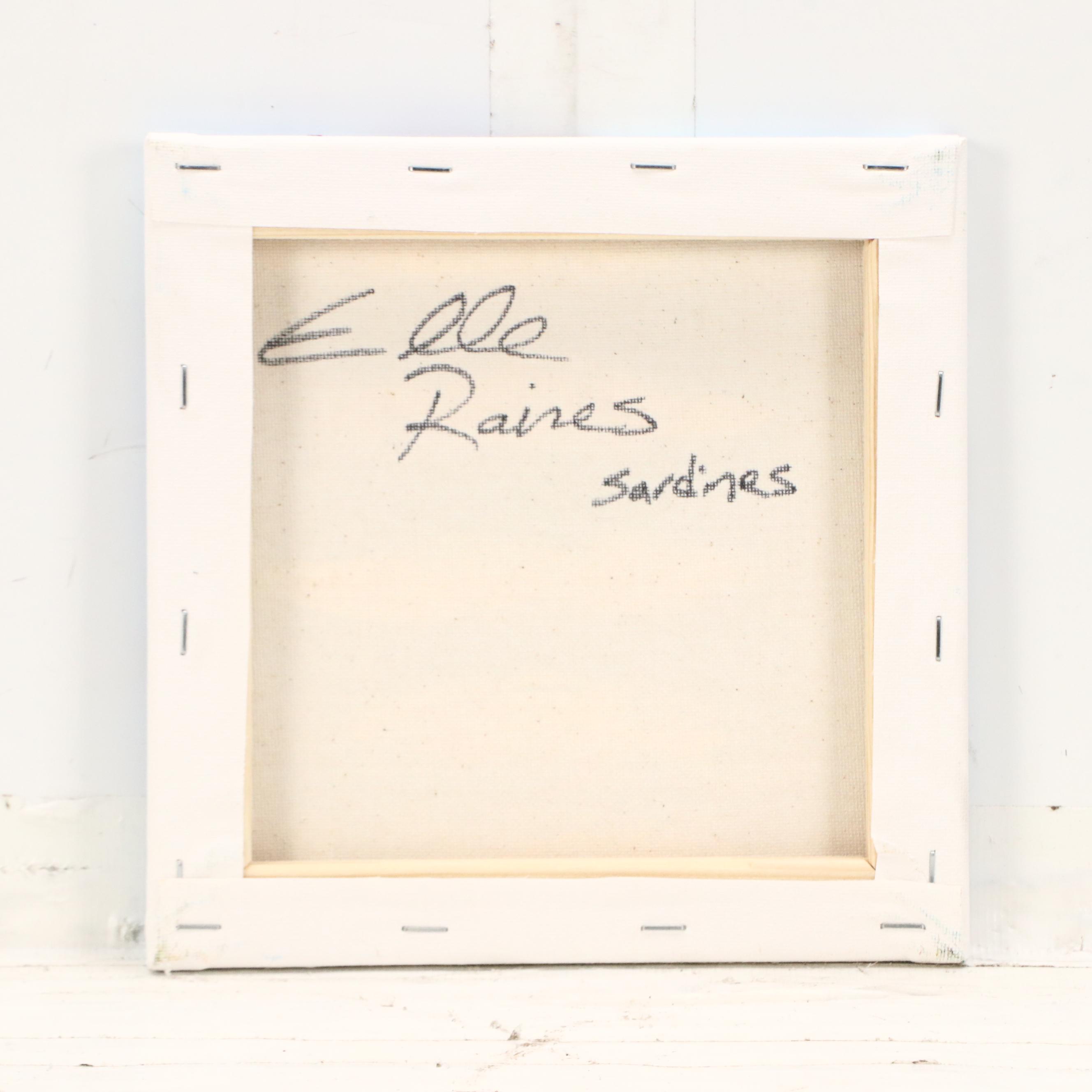 Elle Raines Stylized Acrylic Painting "Sardines," 21st Century