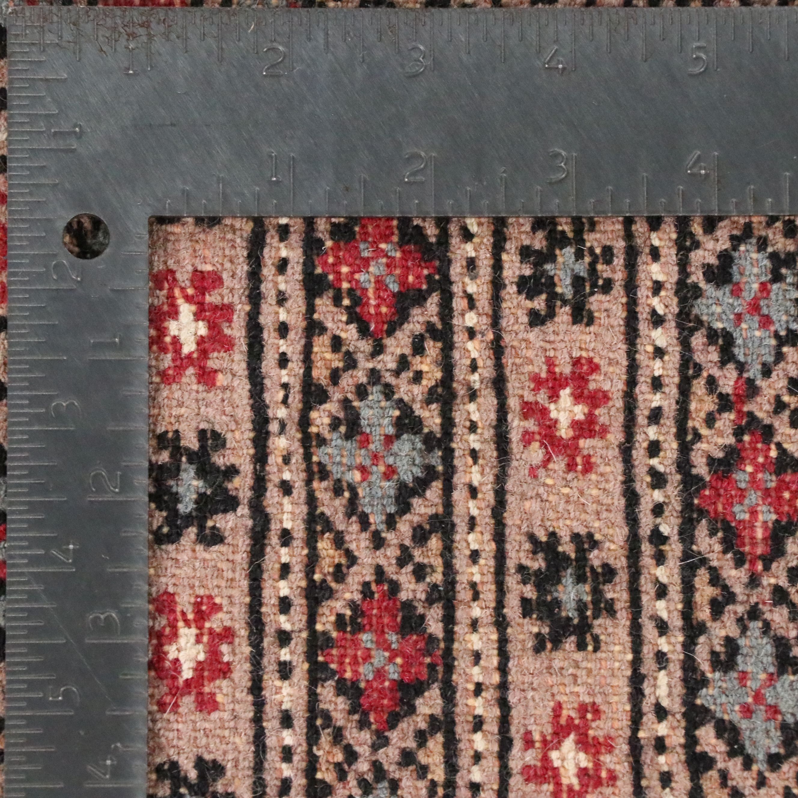 6'2 x 9'6 Hand-Knotted Pakistani Bokhara Area Rug