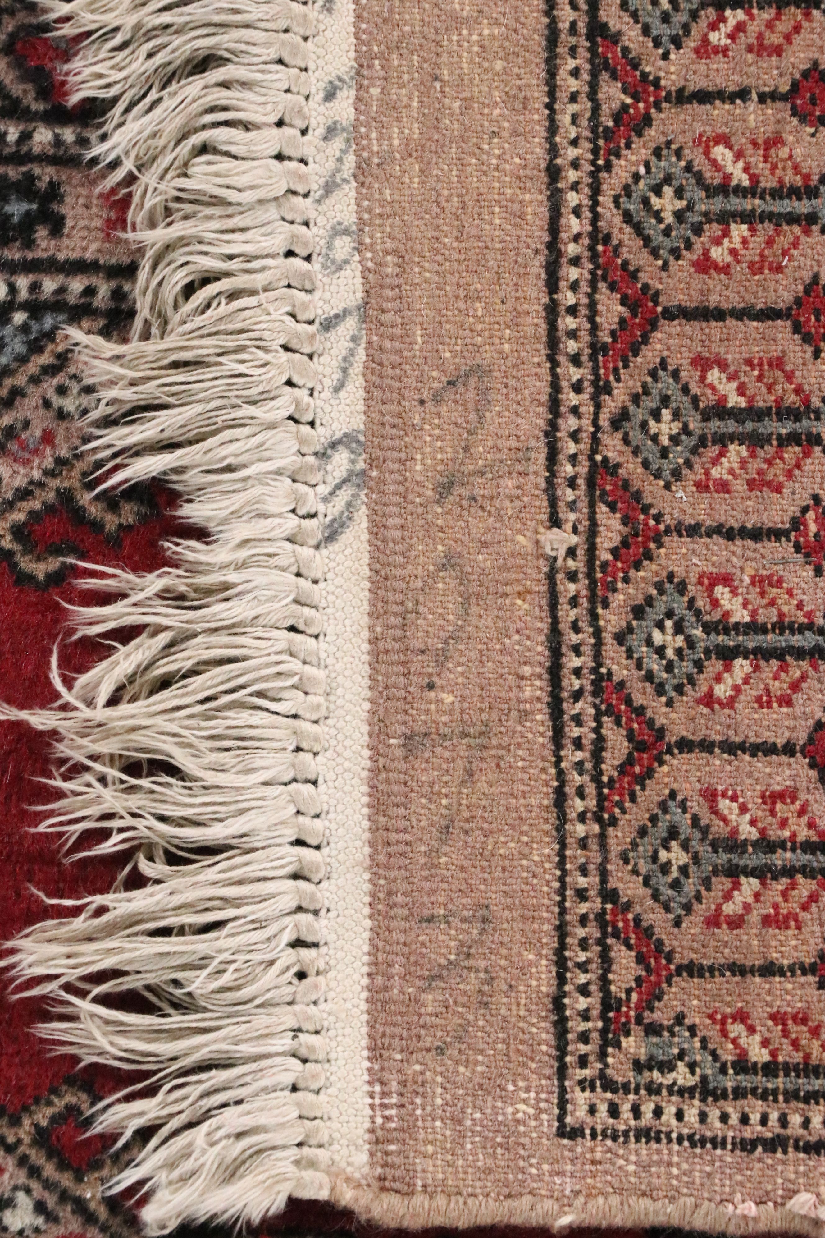 6'2 x 9'6 Hand-Knotted Pakistani Bokhara Area Rug