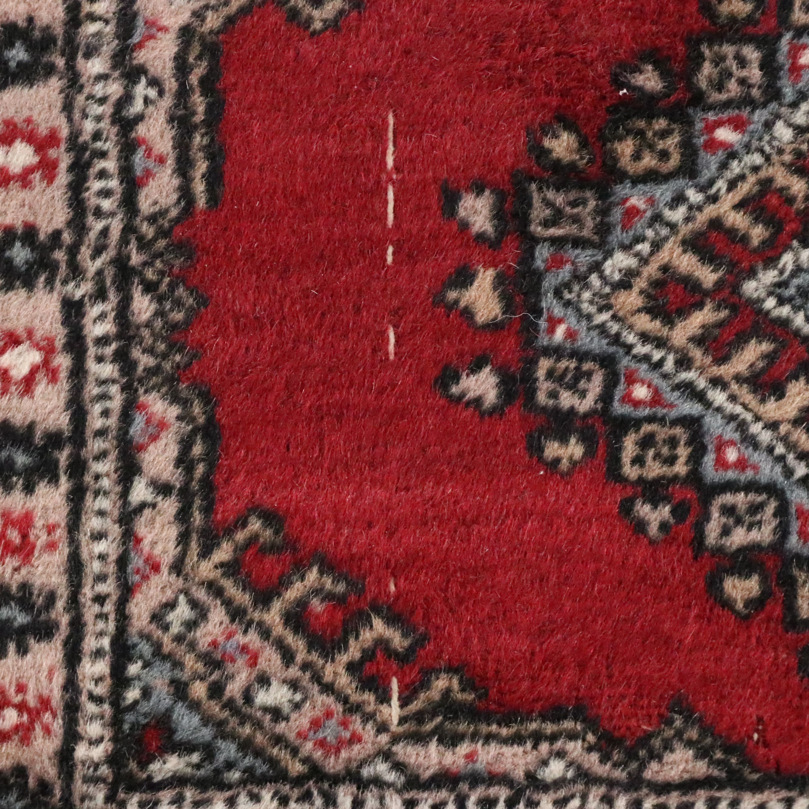 6'2 x 9'6 Hand-Knotted Pakistani Bokhara Area Rug