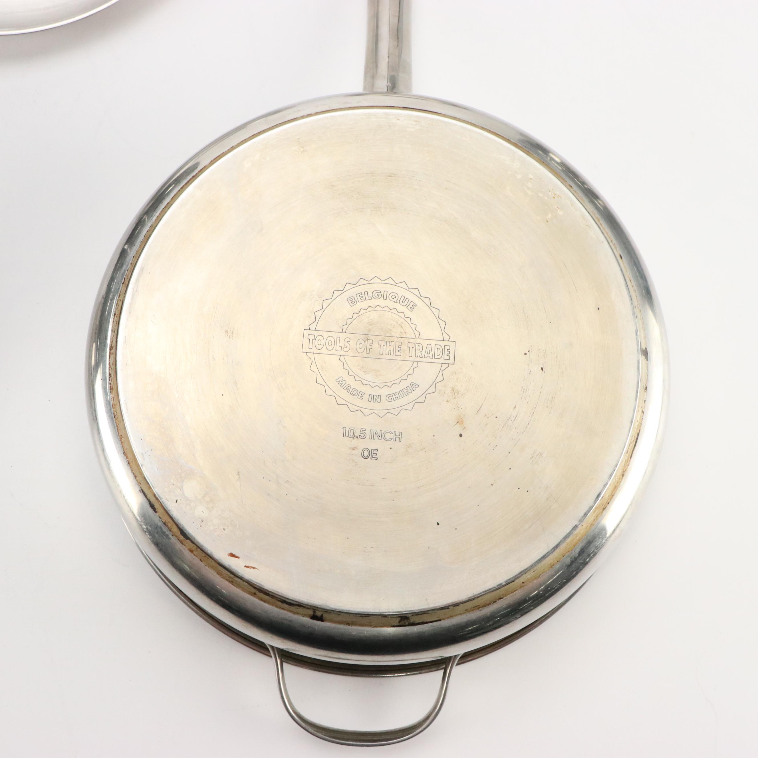 Cuisinart and Belgique Stainless Steel Pots with Non-Stick Pans