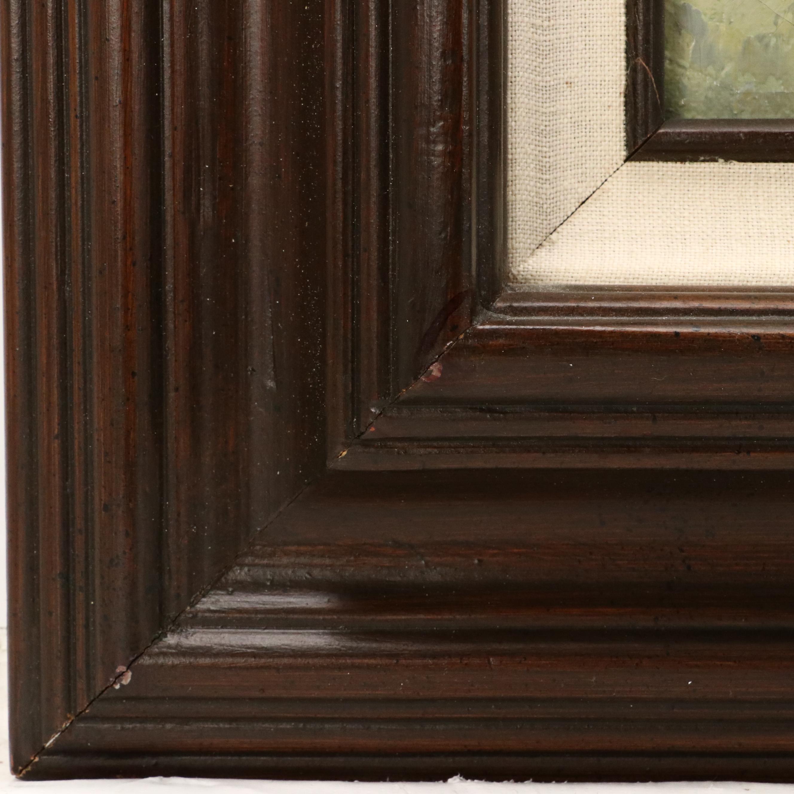 Winter Landscape Oil Painting, Circa 1970