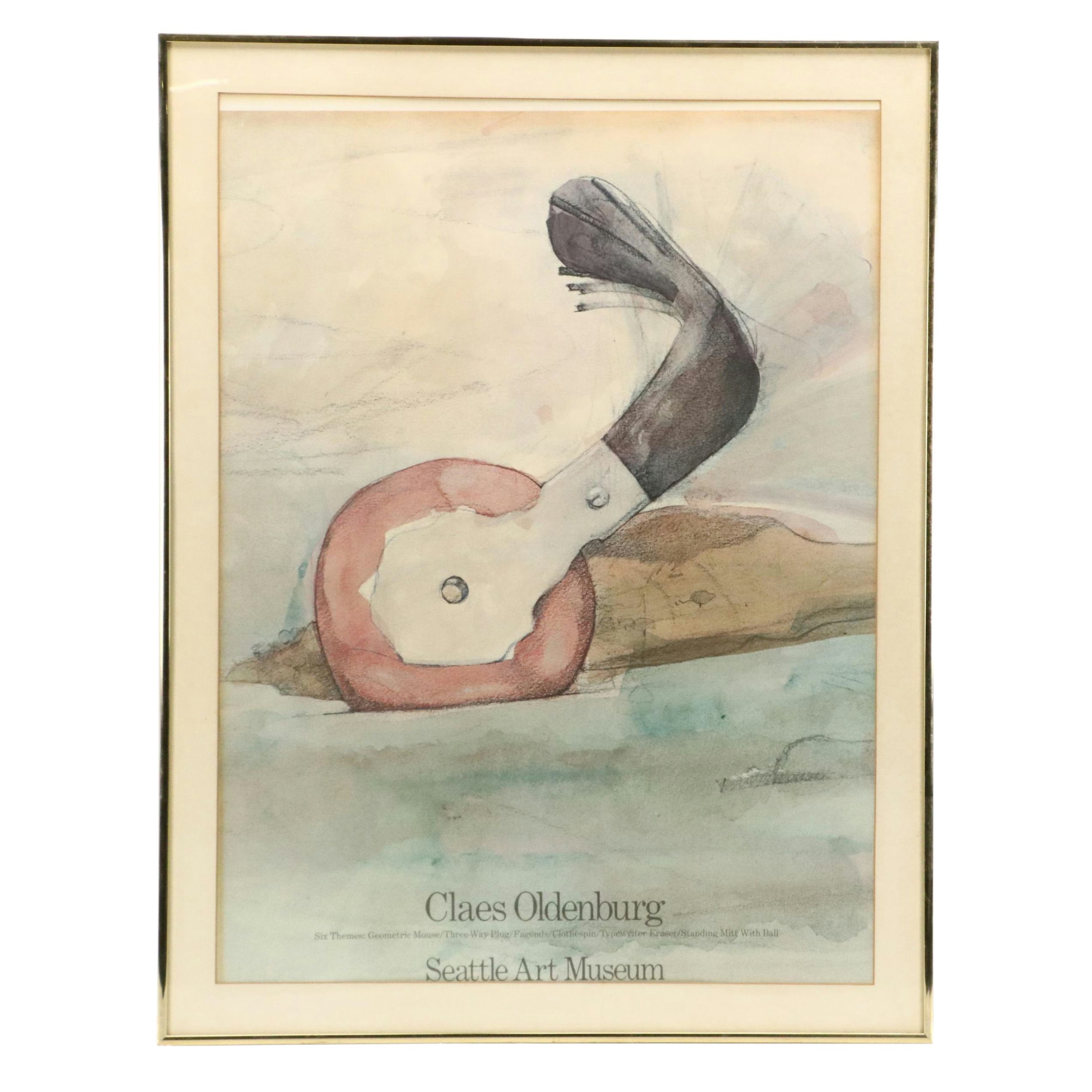 Seattle Art Museum 1975 Claes Oldenburg Exhibition Poster