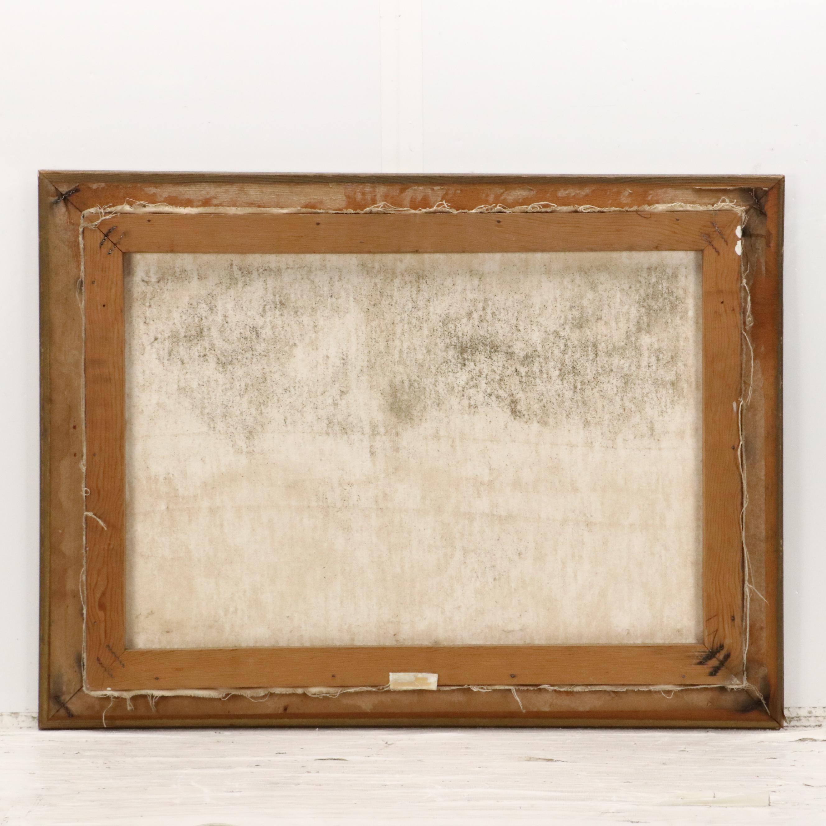 Robert Allen Mountain Landscape Oil Painting, Circa 1975