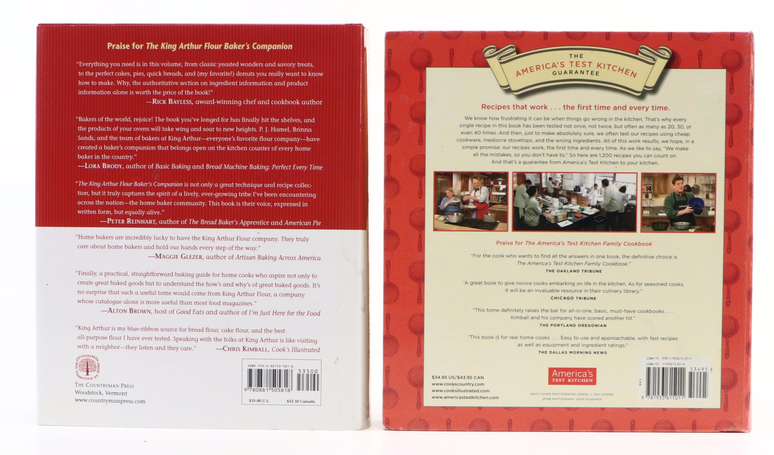 "The King Arthur Flour Baker's Companion" and "America's Test Kitchen" Cookbooks
