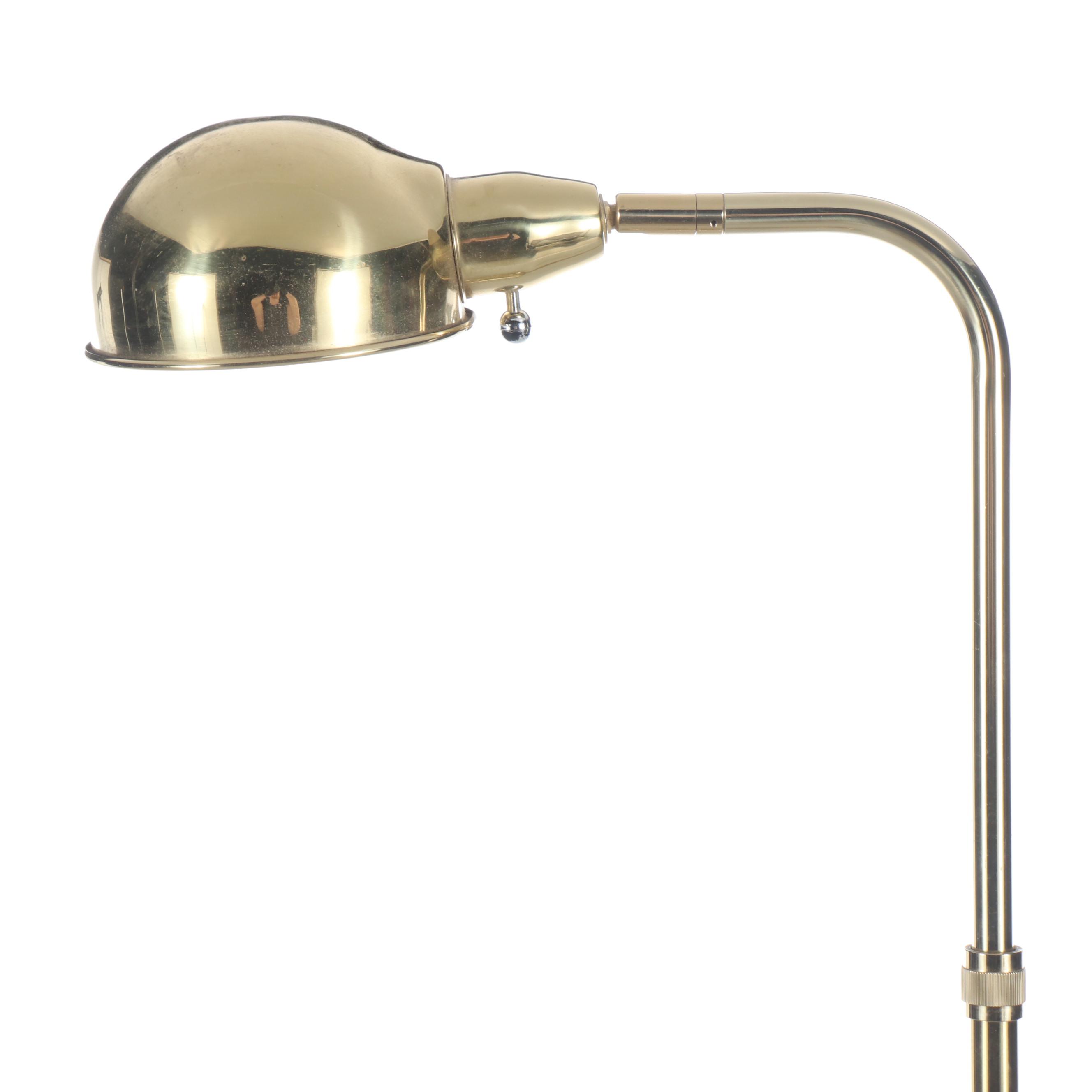 Mid Century Modern Style Brass Pharmacy Floor Lamp, 2002