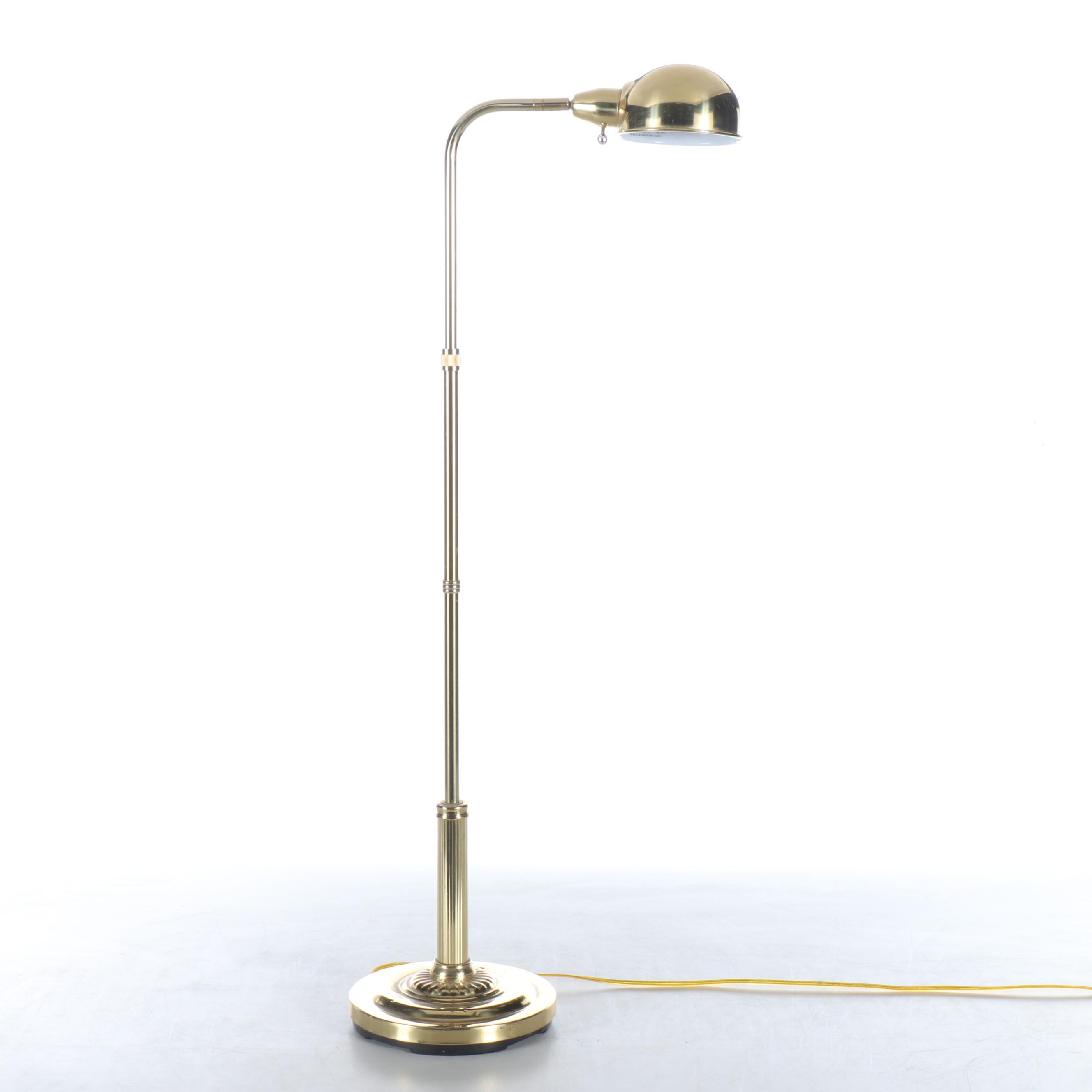 Mid Century Modern Style Brass Pharmacy Floor Lamp, 2002