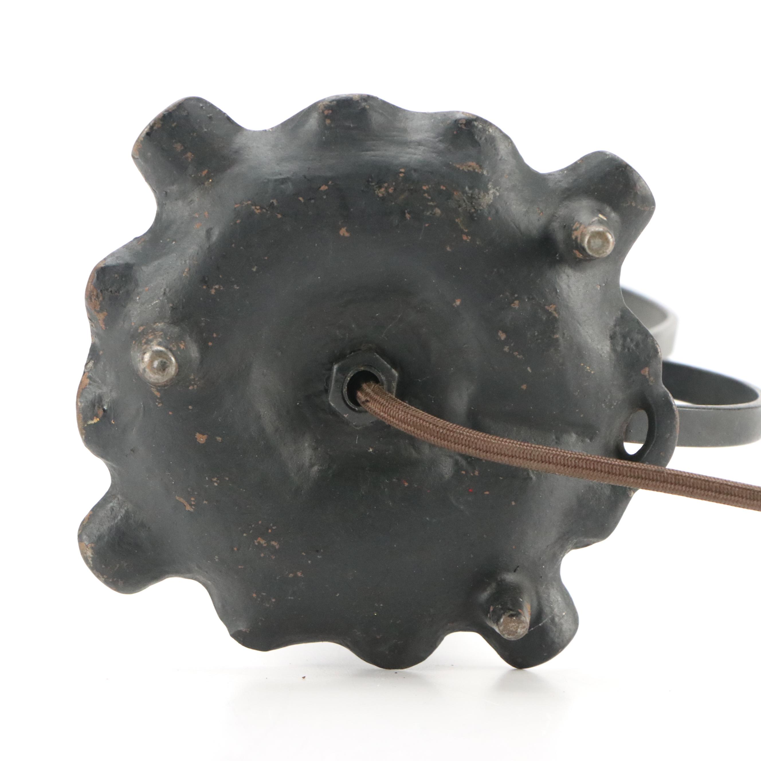 Arts and Crafts Style Patinated Metal "Lily Pad" Desk Lamp, Circa 1910–1920