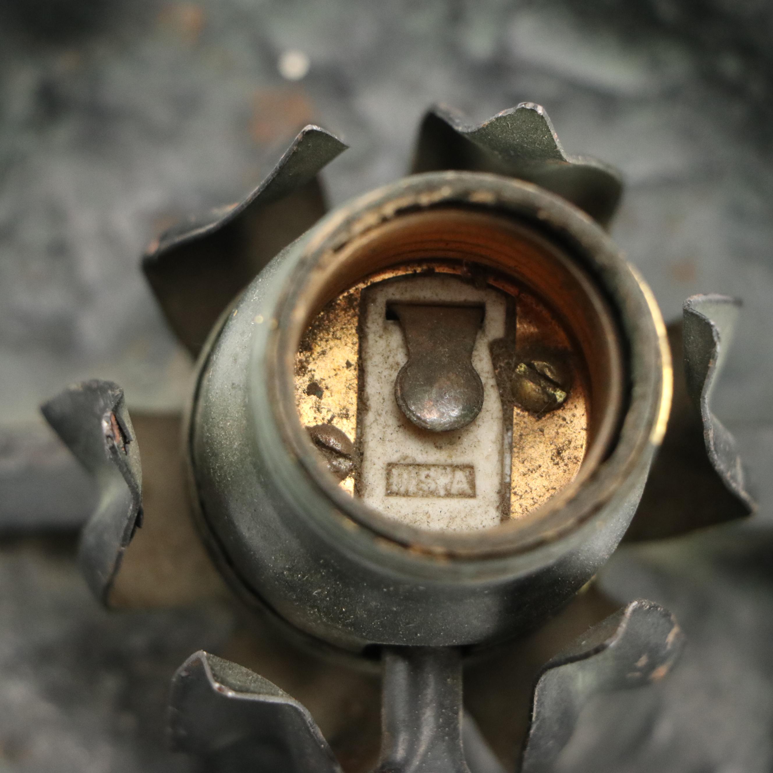 Arts and Crafts Style Patinated Metal "Lily Pad" Desk Lamp, Circa 1910–1920