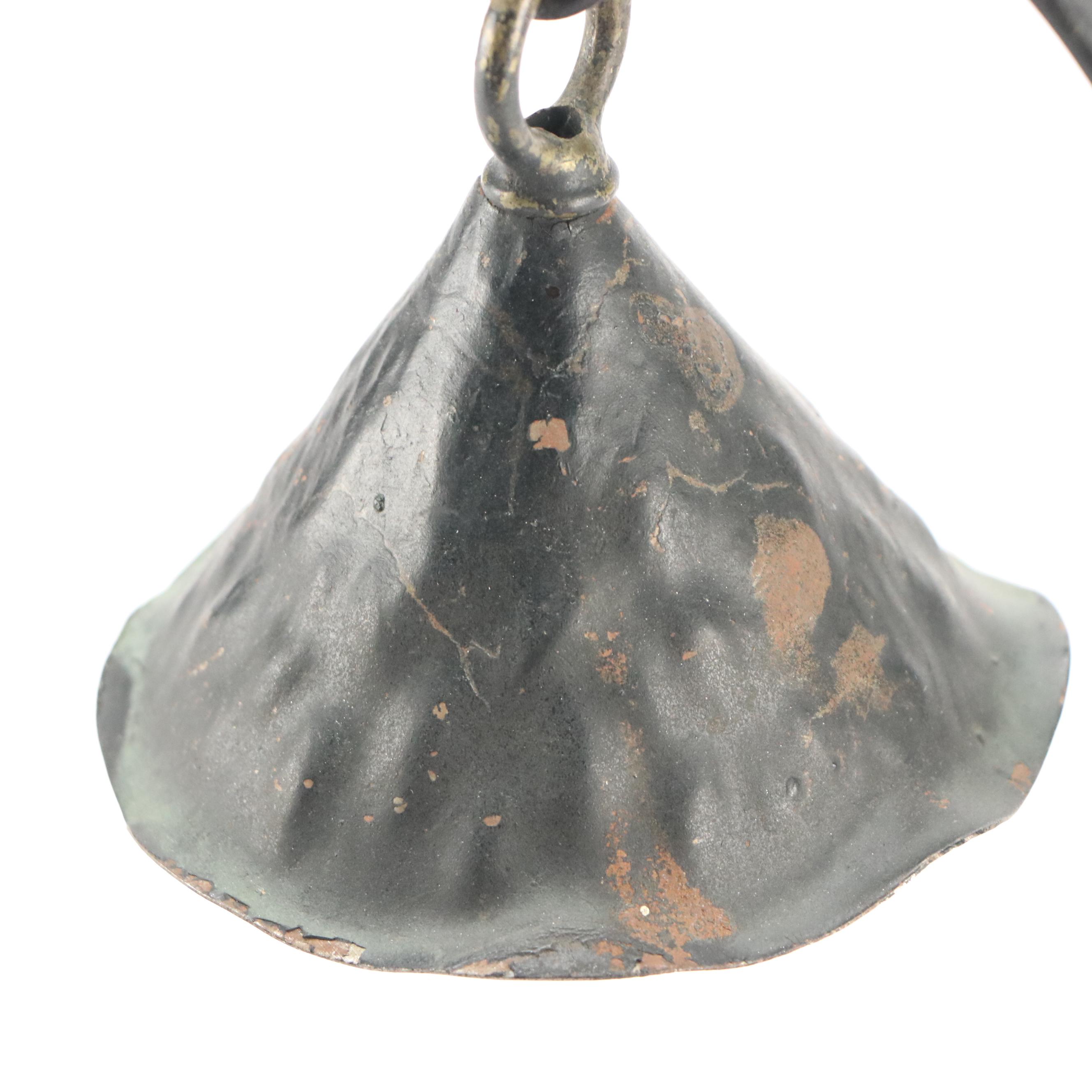 Arts and Crafts Style Patinated Metal "Lily Pad" Desk Lamp, Circa 1910–1920