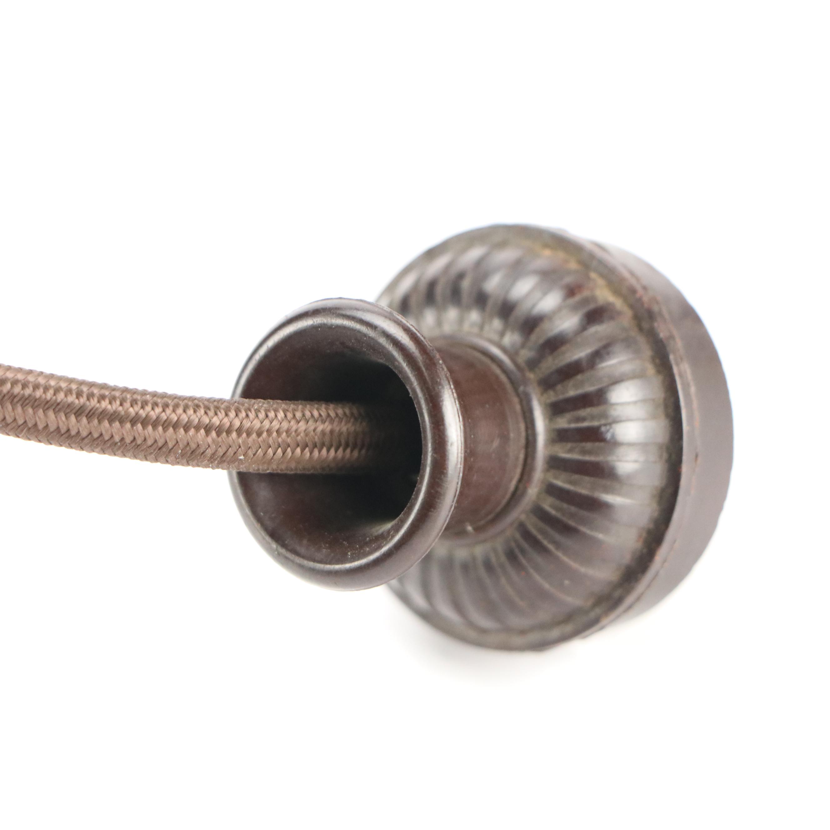 Arts and Crafts Style Patinated Metal "Lily Pad" Desk Lamp, Circa 1910–1920