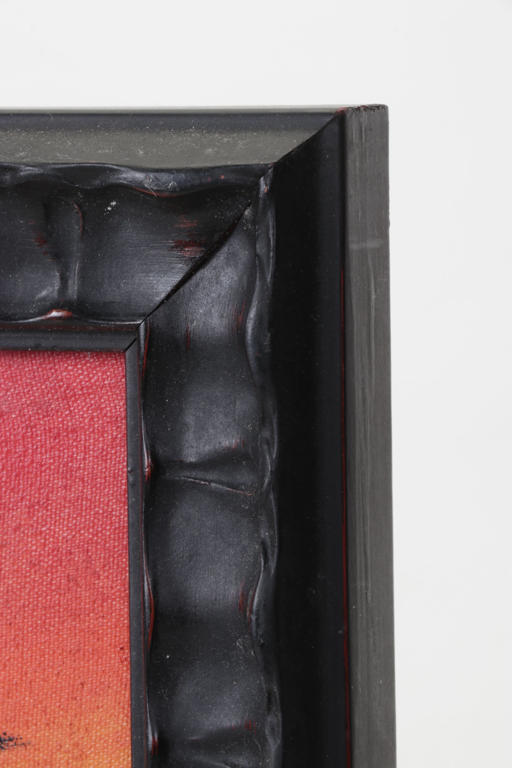 African Silhouette Acrylic Painting of Masaai Women, Early 21st Century