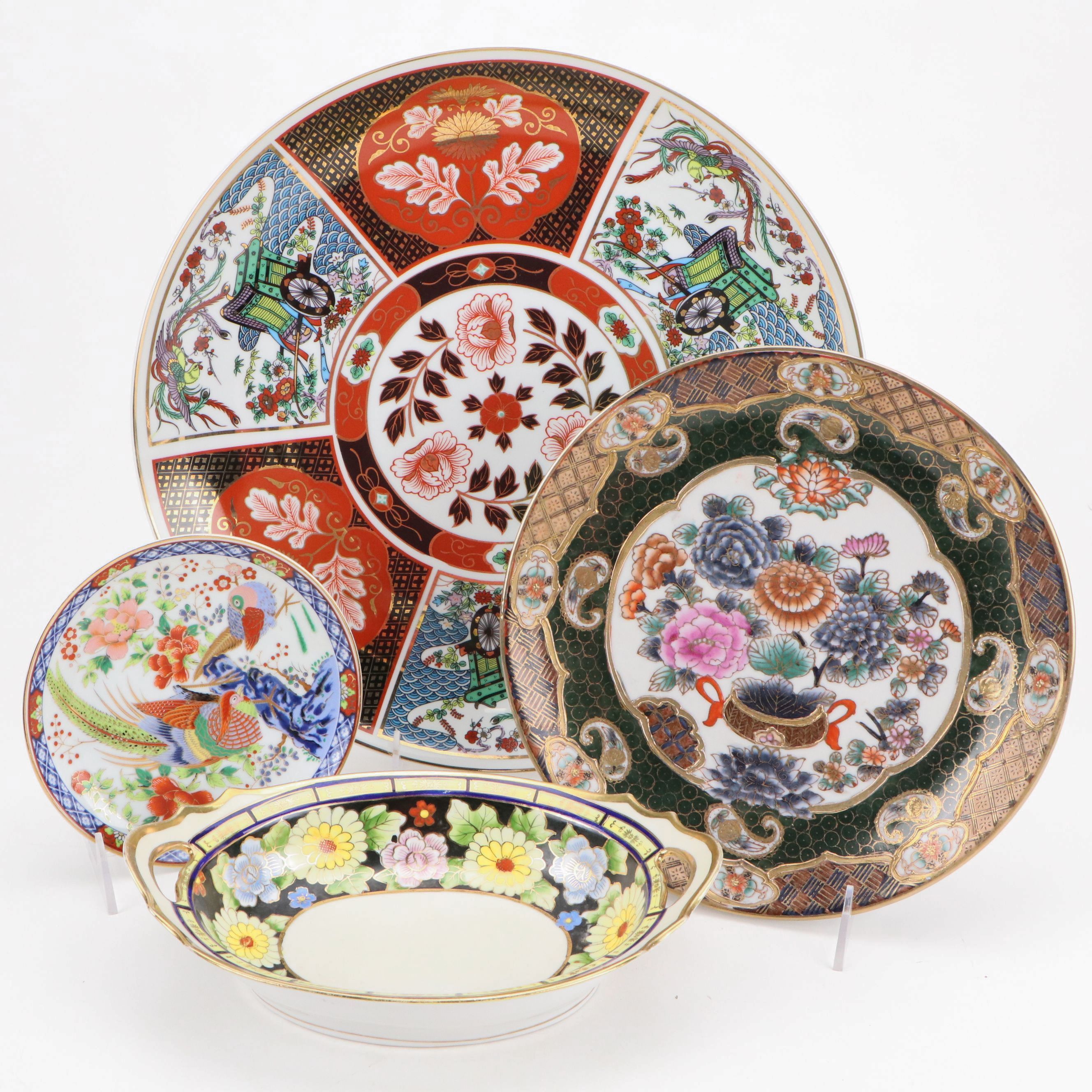 Japanese Imari Plate with Other Porcelain Décor