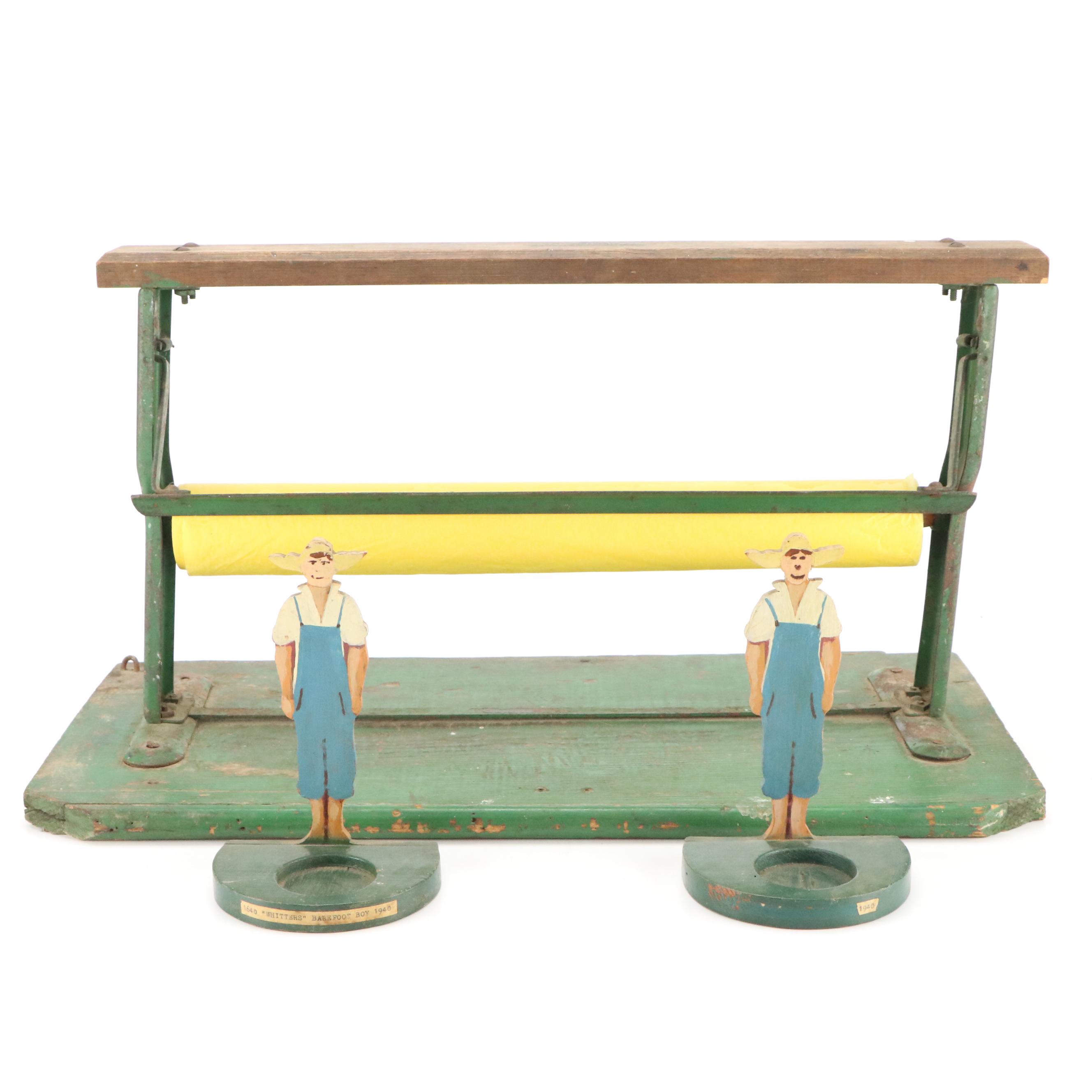 Spicanspan Store Paper Roll Dispenser with Barefoot Boy Candleholders