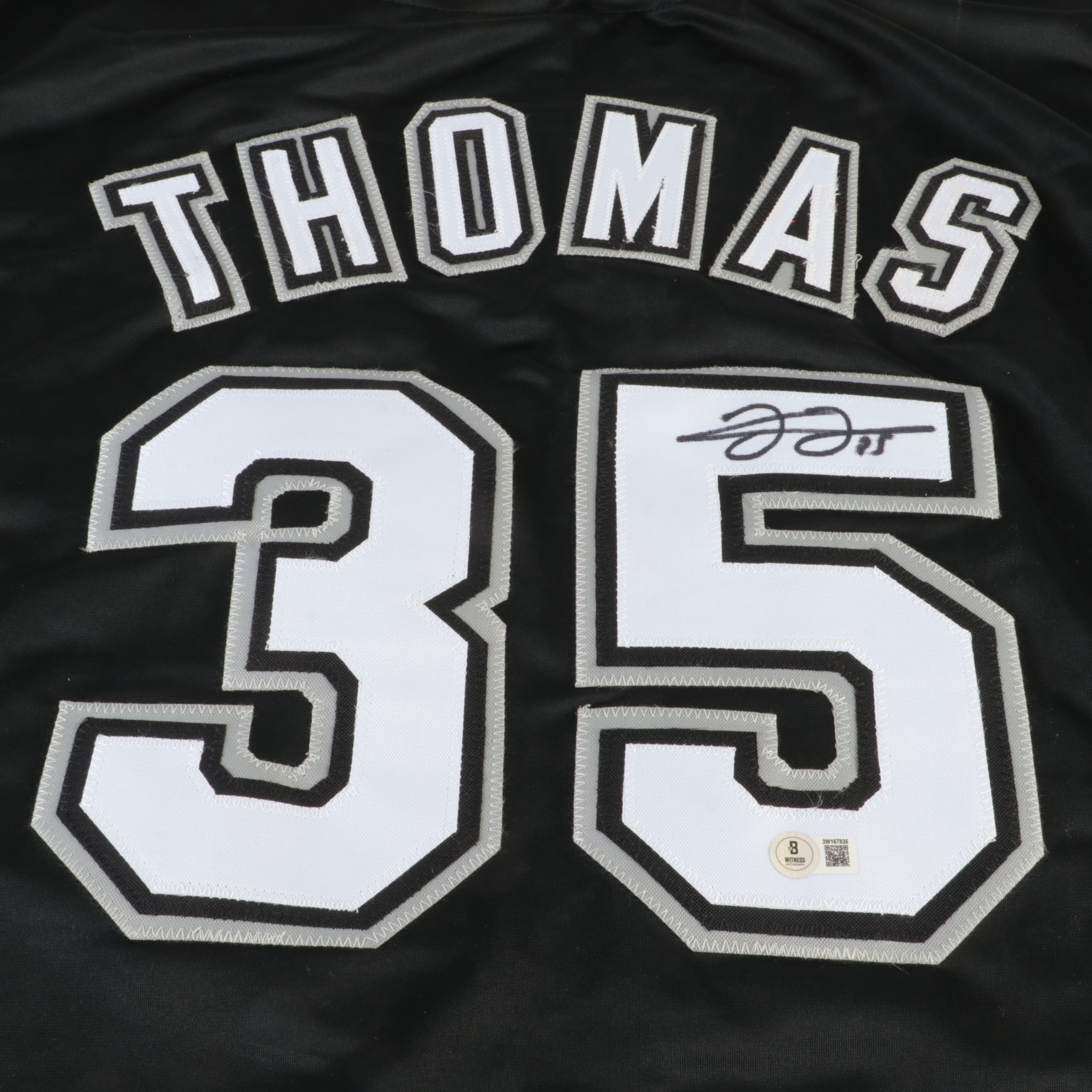 Frank Thomas Signed Chicago White Sox Baseball Jersey, Beckett