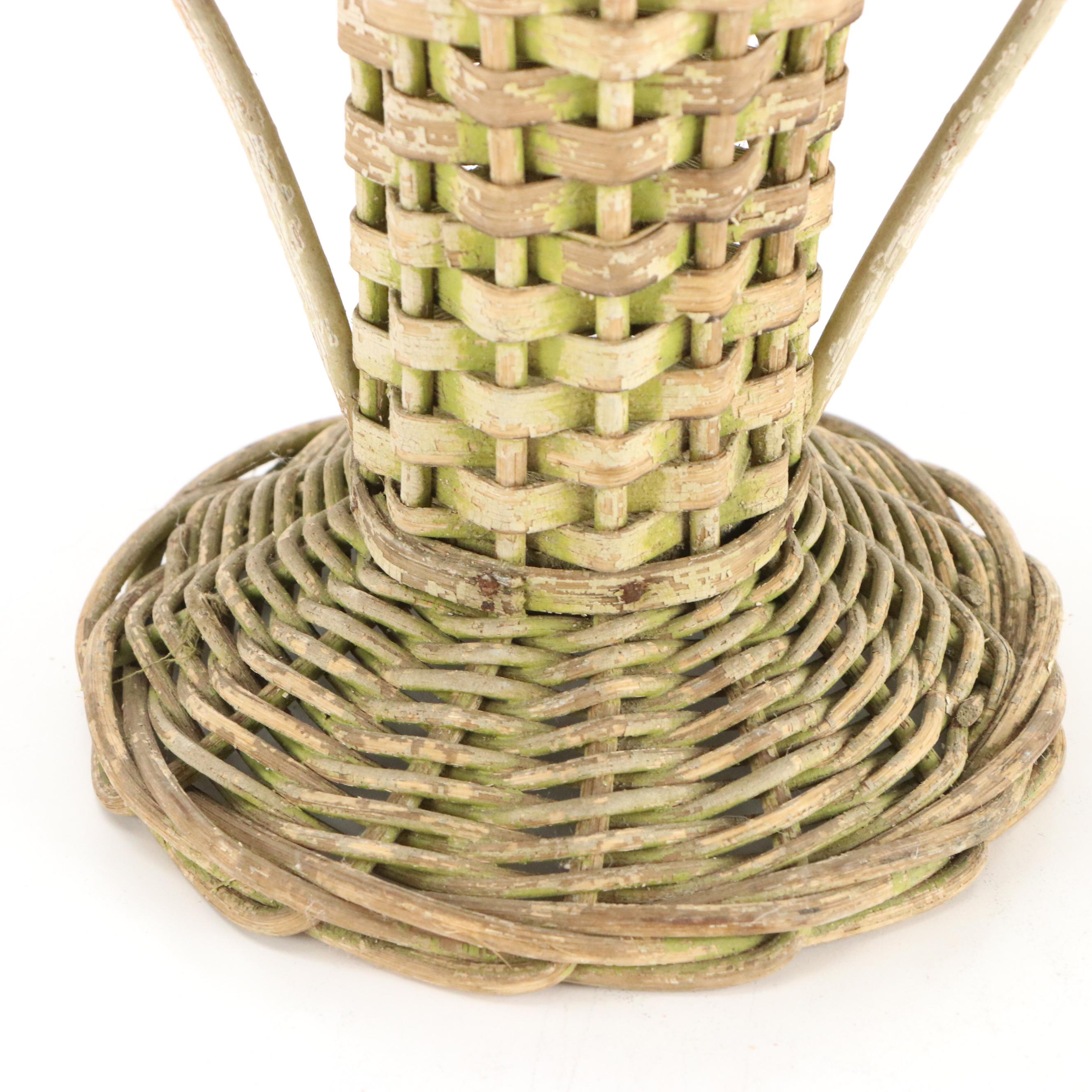 French WWI Era Metal Canteen with Native American Leather Doll and Other Décor