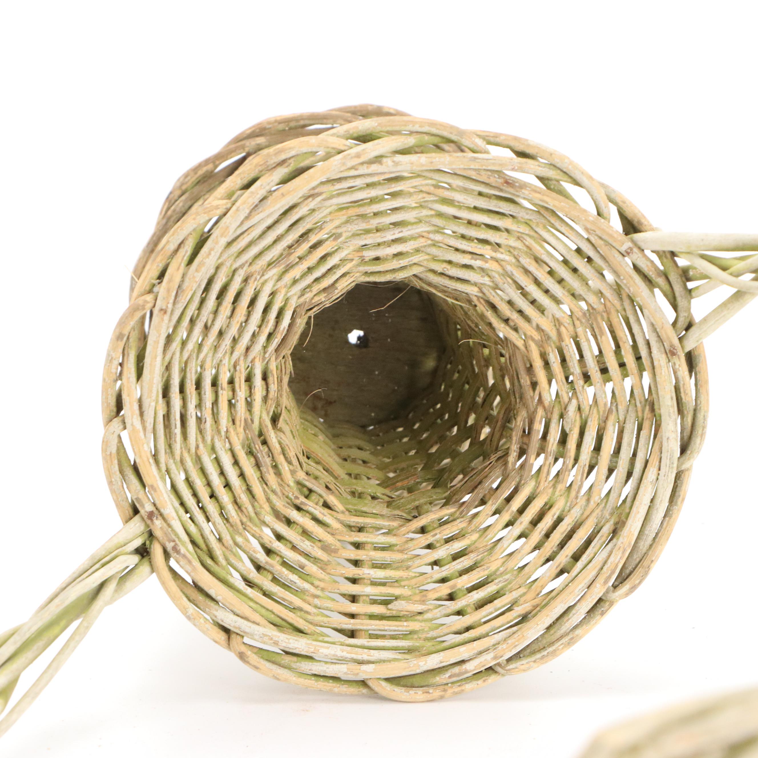 French WWI Era Metal Canteen with Native American Leather Doll and Other Décor