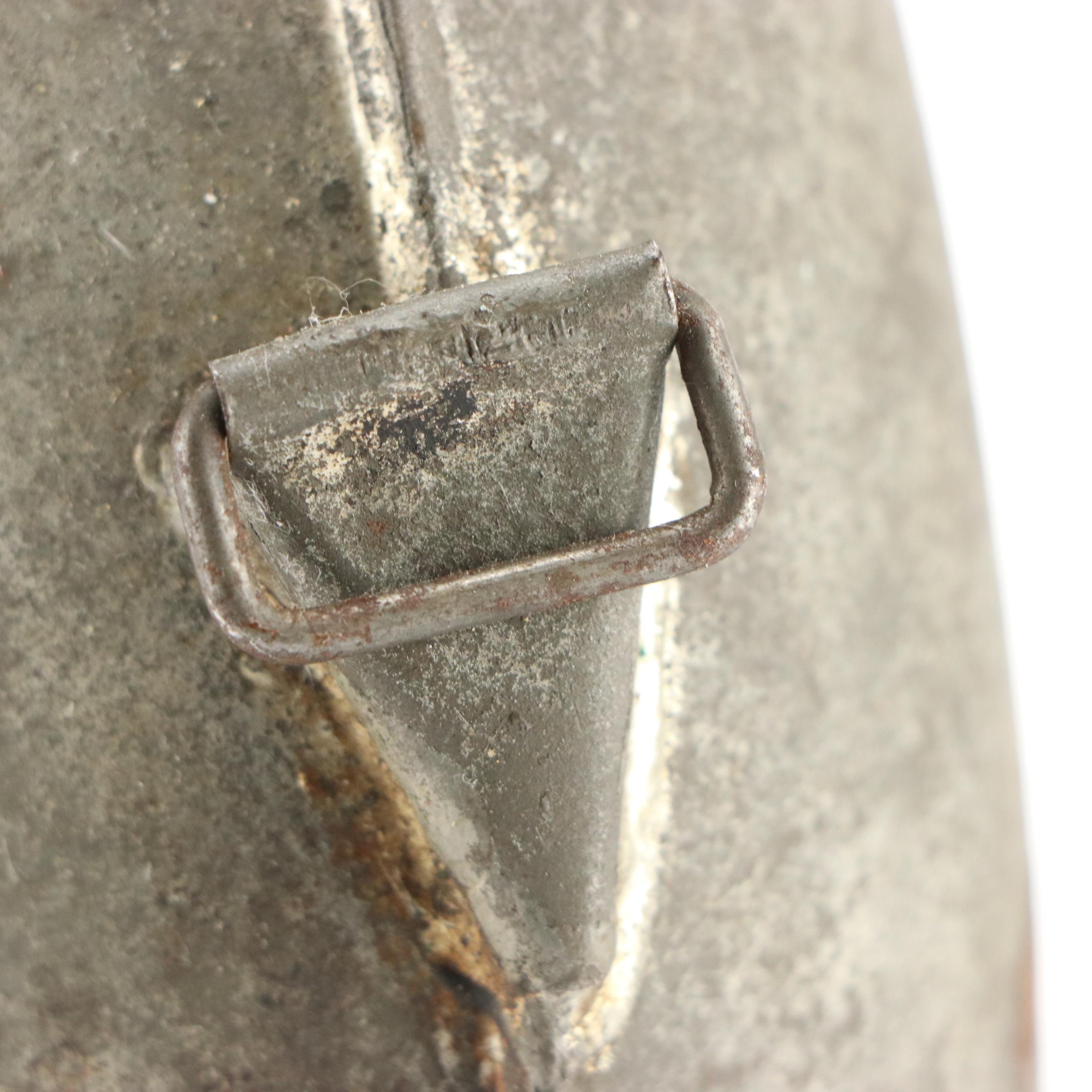 French WWI Era Metal Canteen with Native American Leather Doll and Other Décor