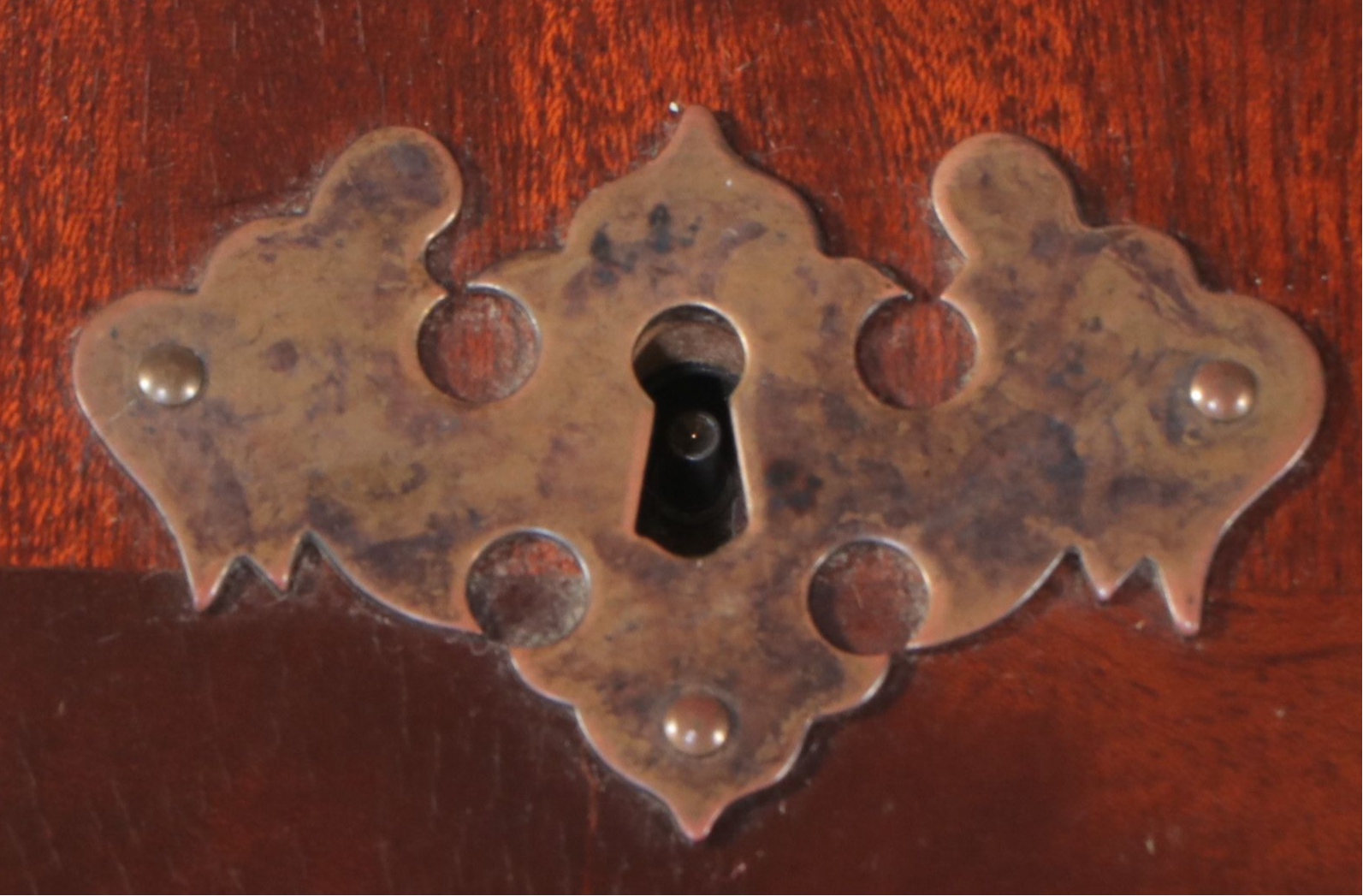 Federal Style Mahogany Narrow Fall Front Desk, Late 20th Century