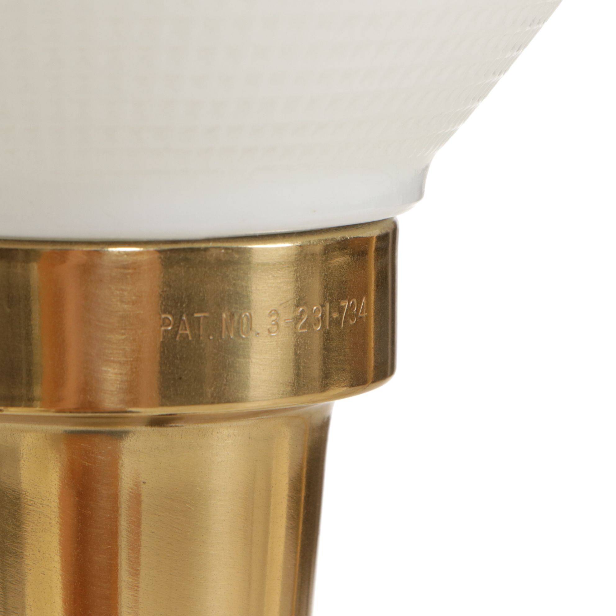 Stiffel Style Brass and Enamel Torchiere Table Lamps, Vintage