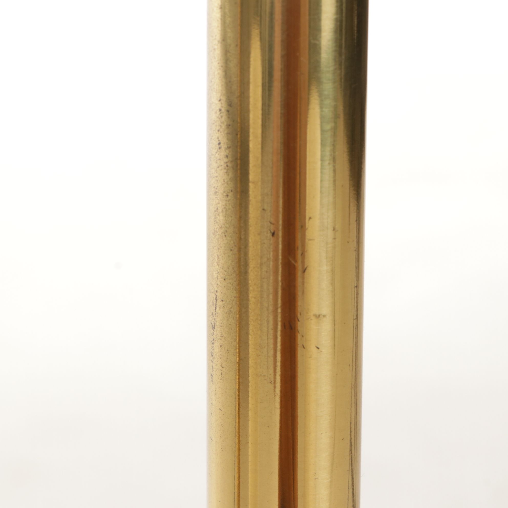 Stiffel Style Brass and Enamel Torchiere Table Lamps, Vintage