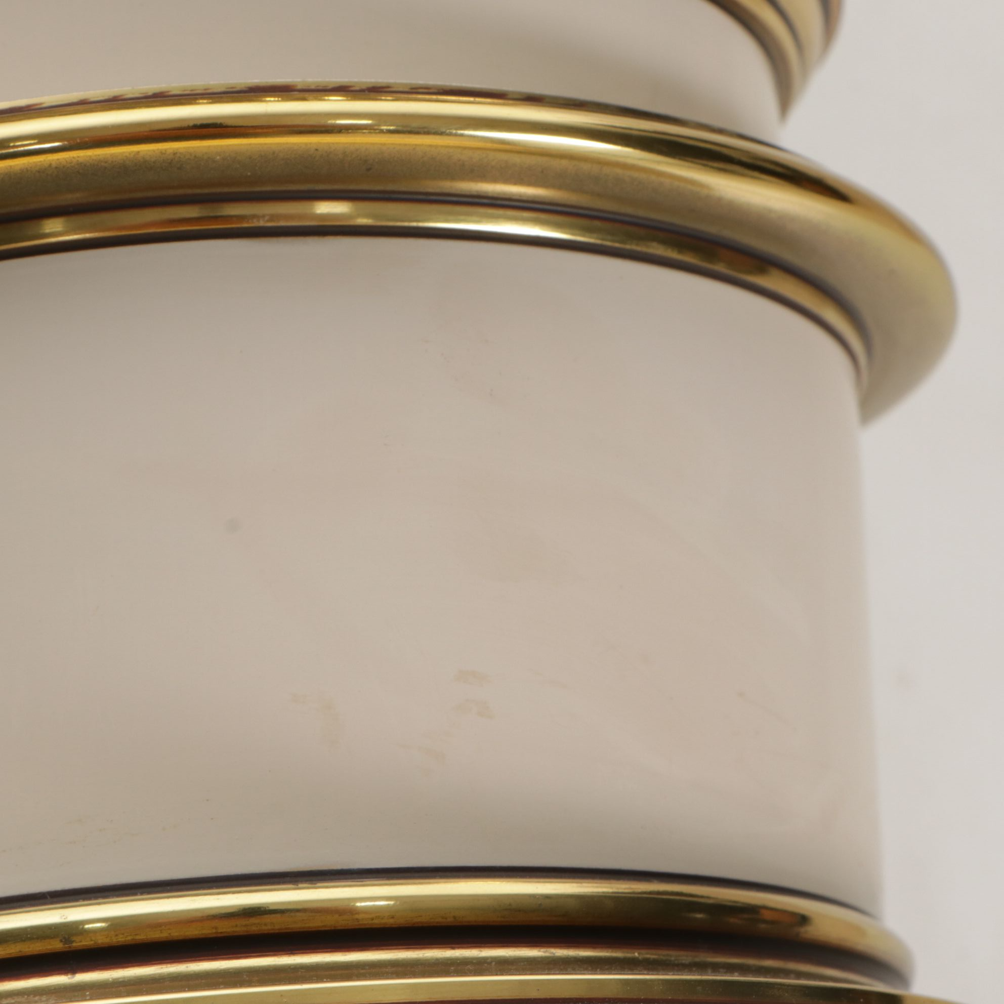 Stiffel Style Brass and Enamel Torchiere Table Lamps, Vintage