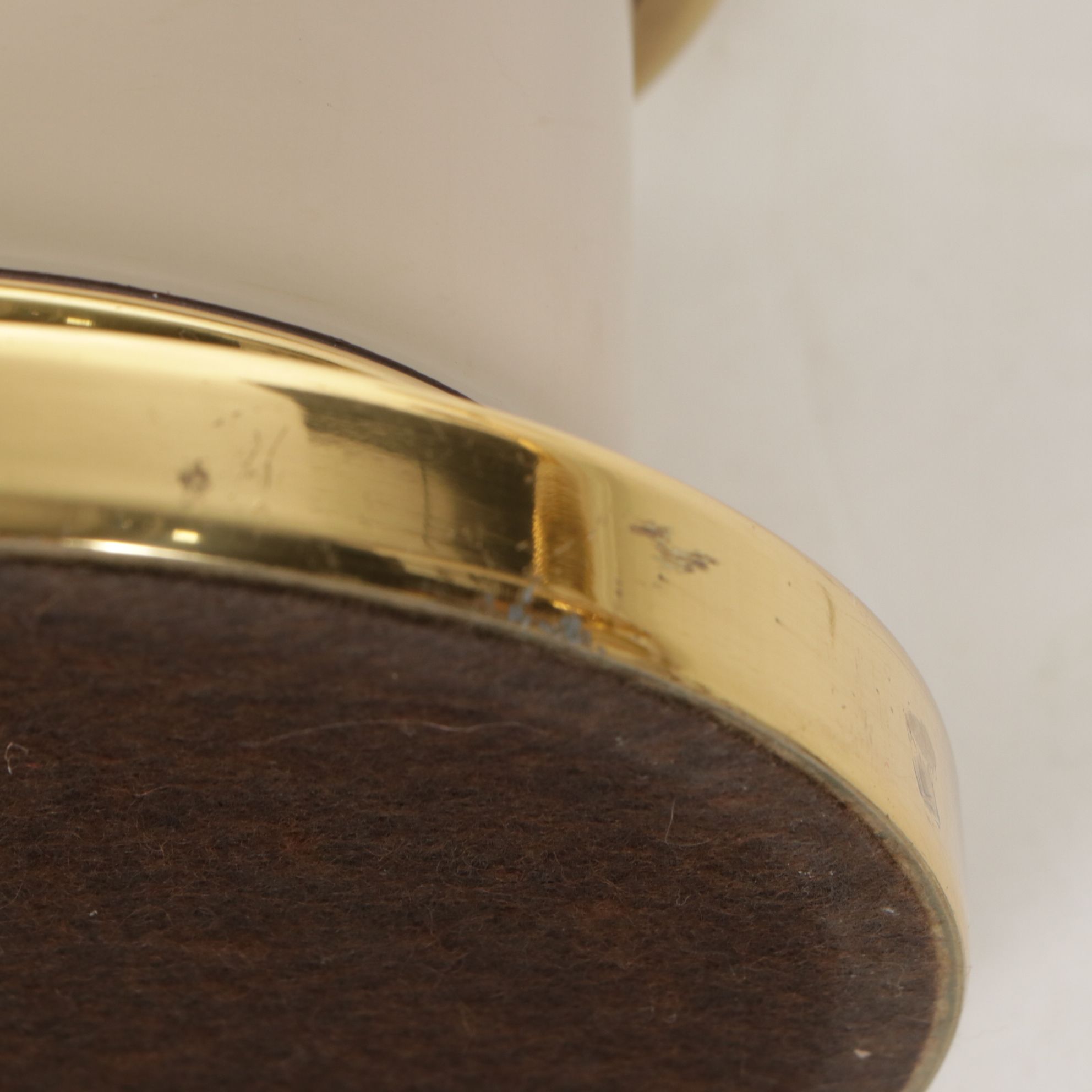 Stiffel Style Brass and Enamel Torchiere Table Lamps, Vintage